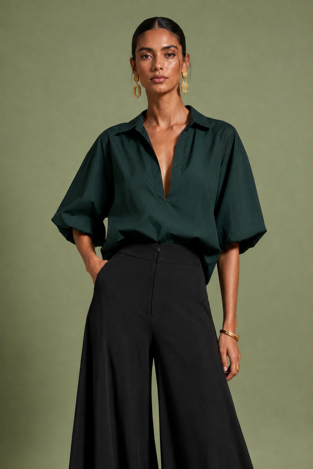 Blusa Popular Verde U - imagen 1
