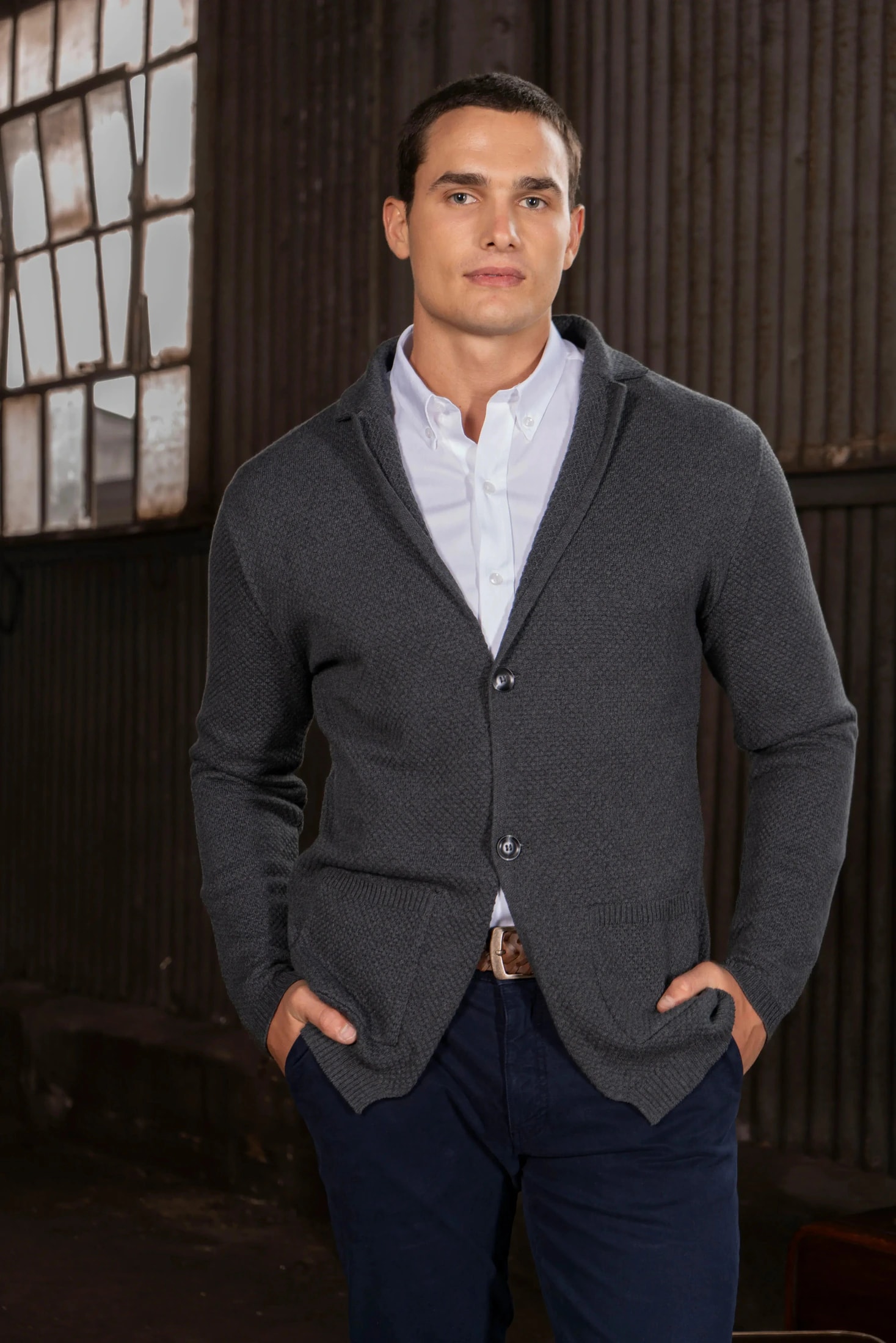Blazer Bermond Hombre Gris Oscuro - imagen 1
