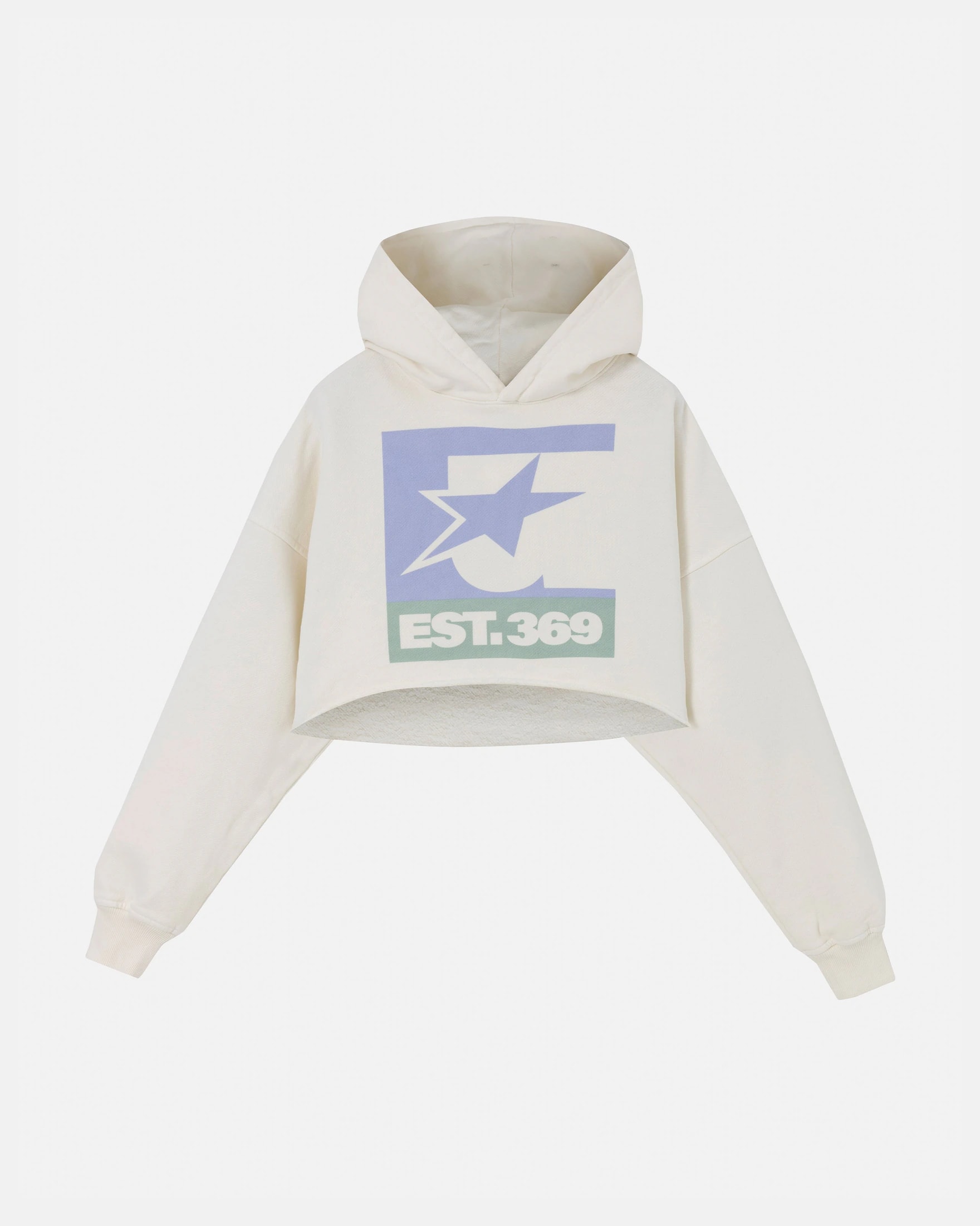 W Stardust Symbol Cropped Hoodie White - imagen 1