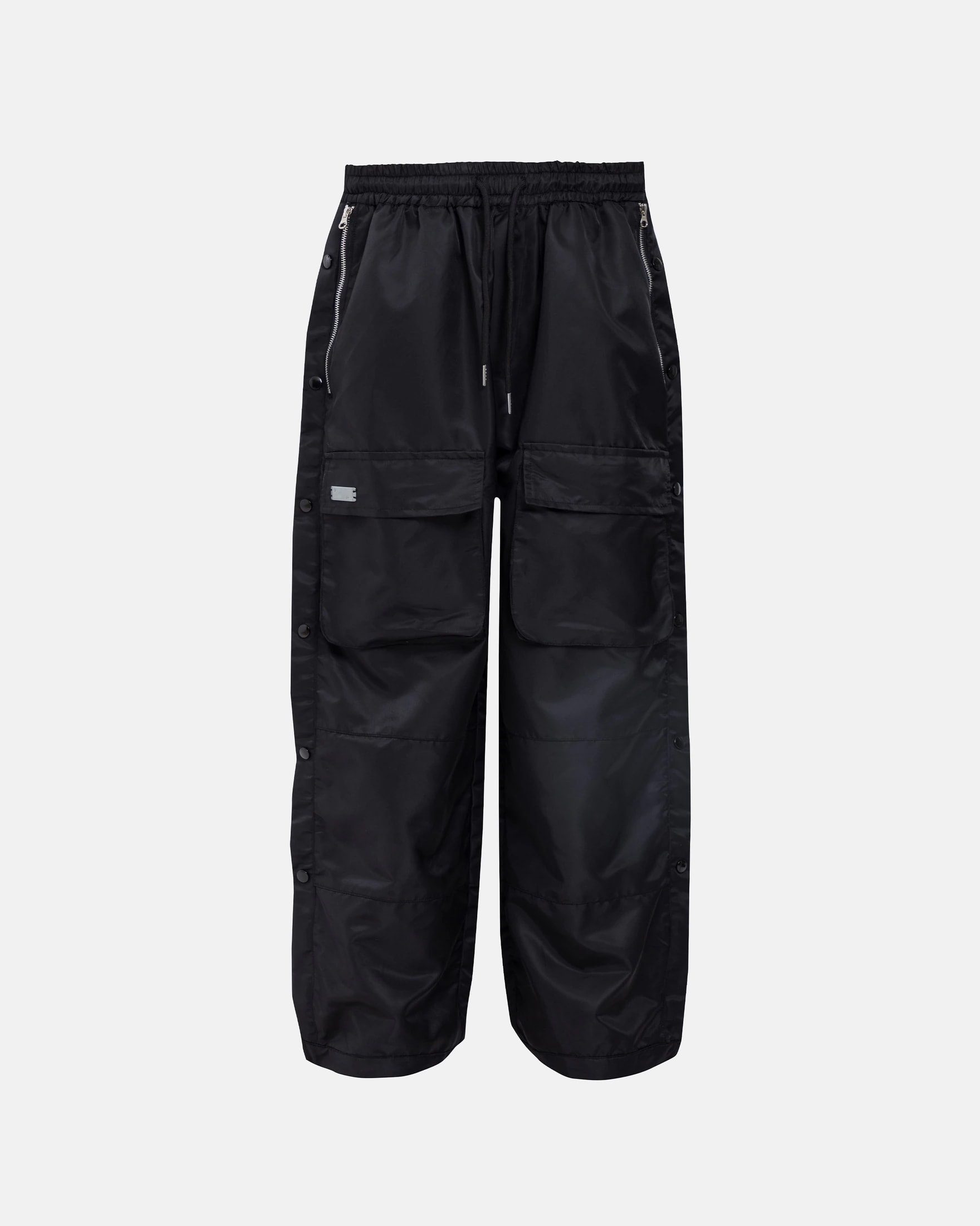 Basics Side Buttons Cargo Pants Black - imagen 1