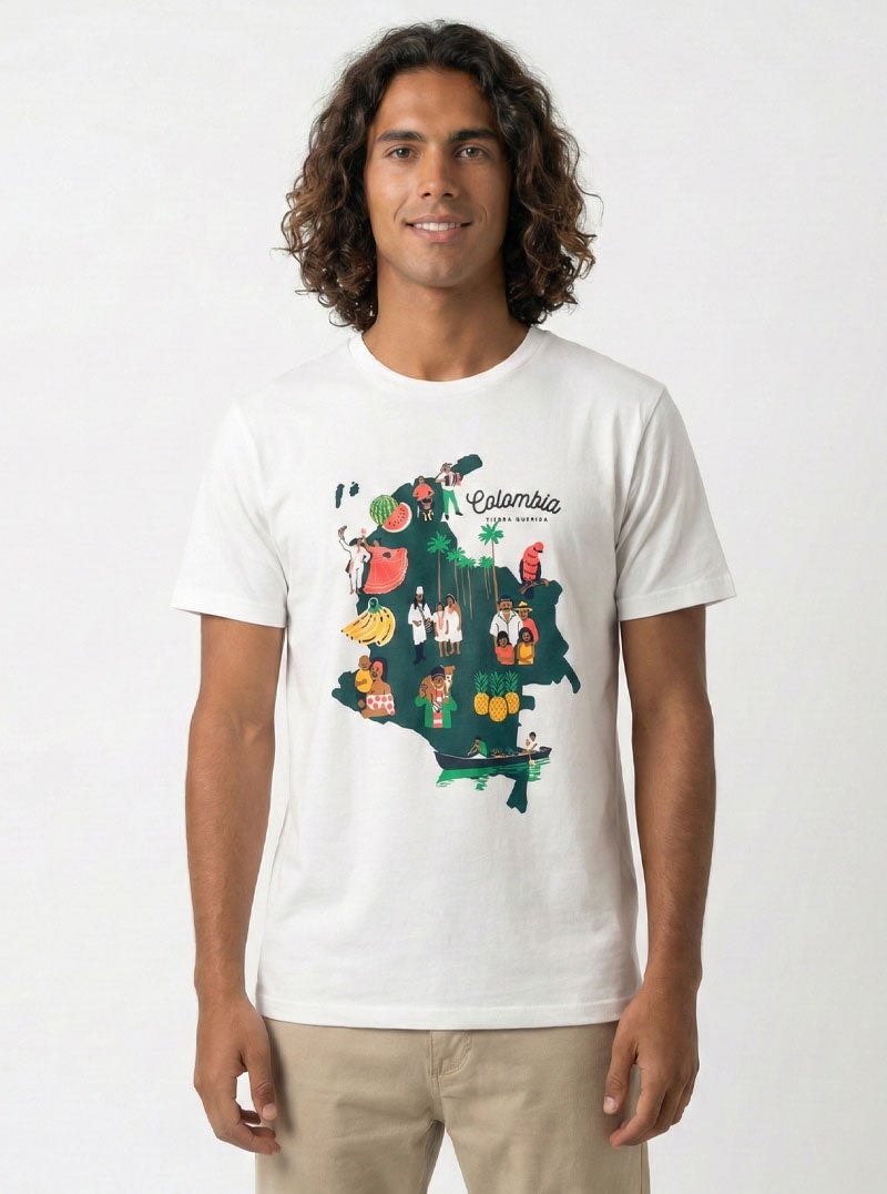 CAMISETA HOMBRE MAPA ETNICO - imagen 1