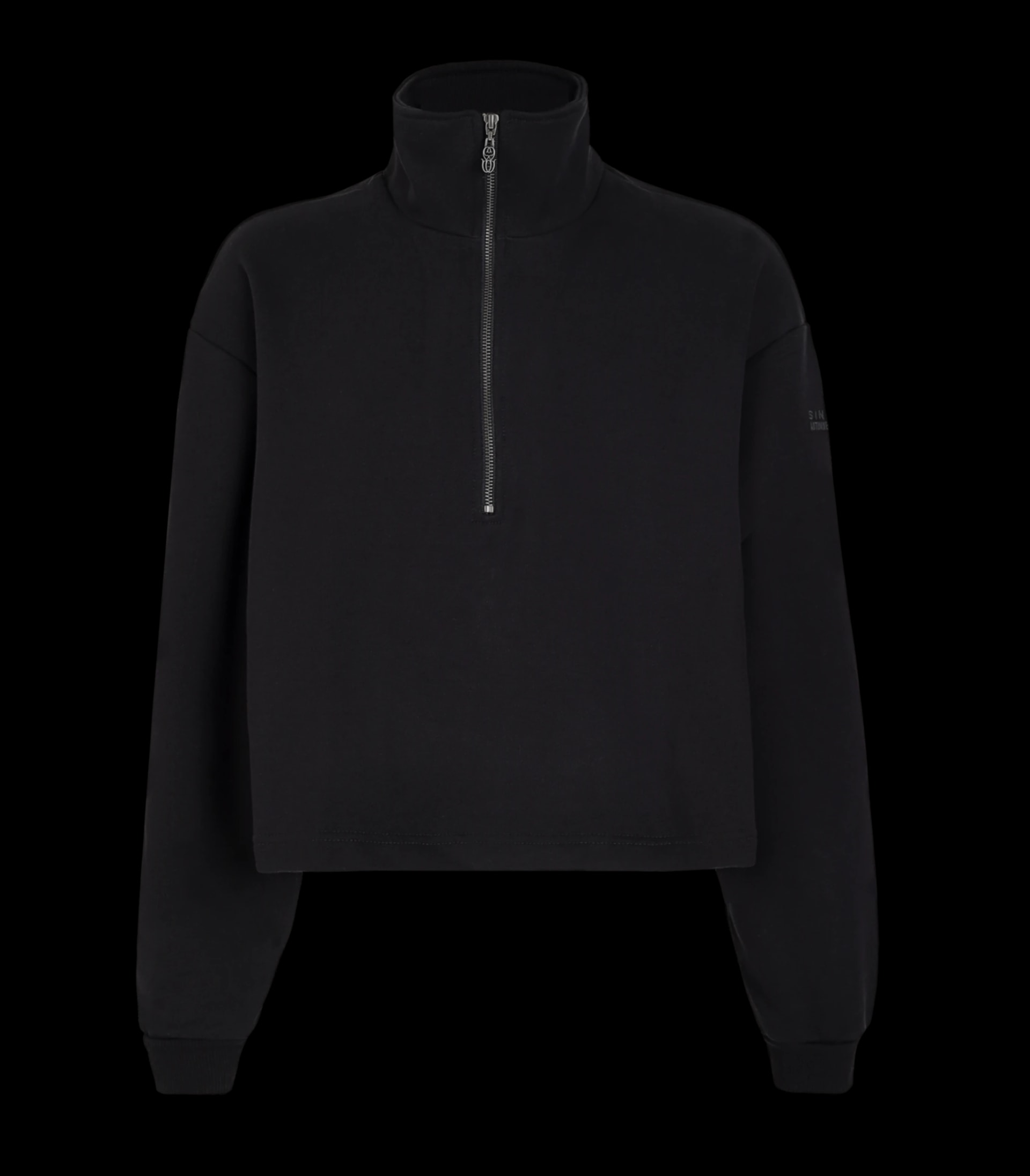 MONOGRAM ZIPPER BLACK SWEATER - imagen 1