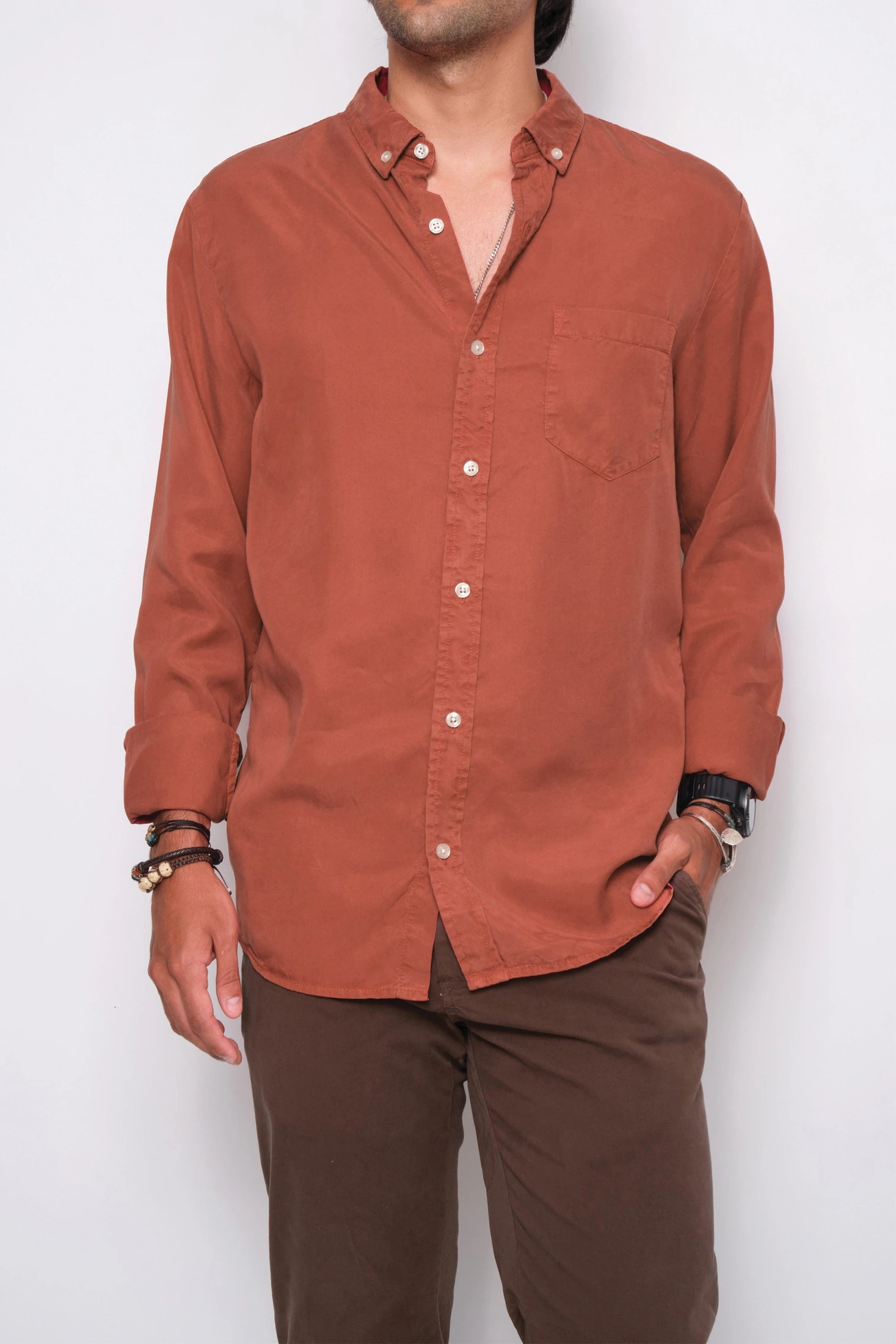 CAMISA LYOCELL BRICK - imagen 1