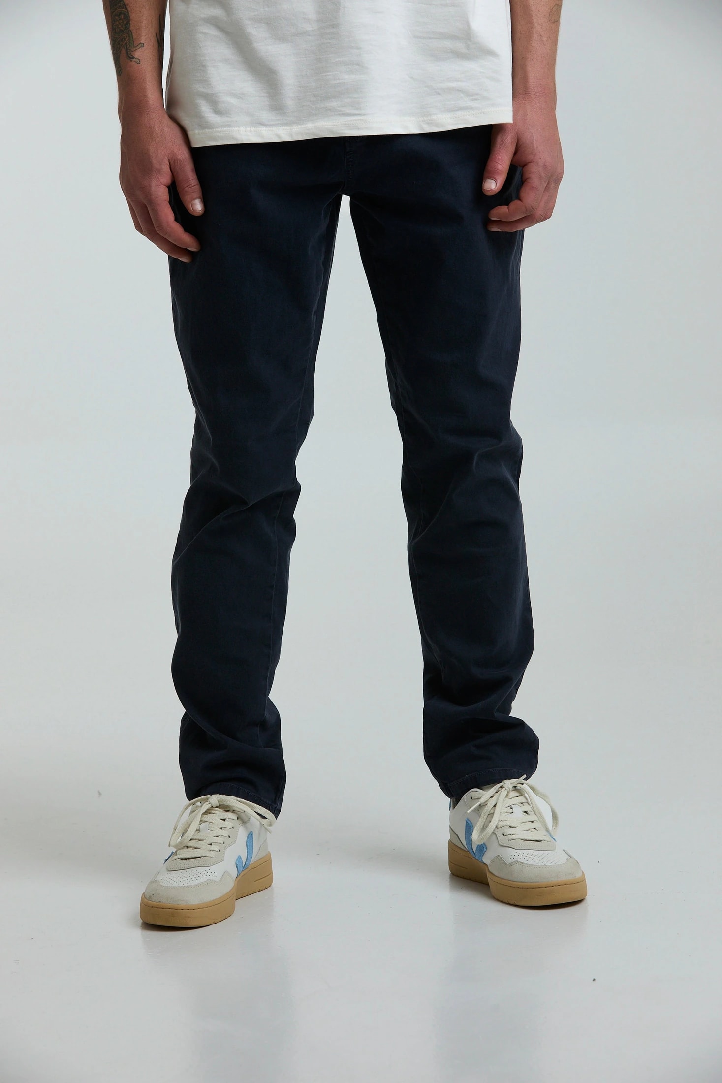 Pantalón de drill azul oscuro - imagen 1
