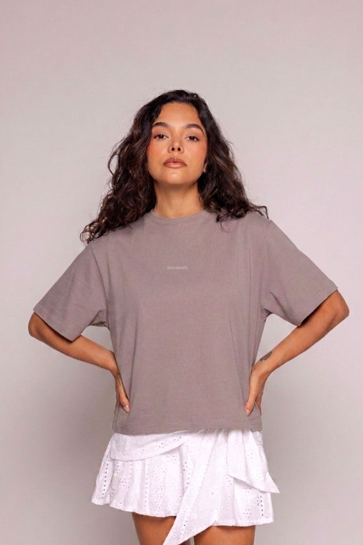 Camiseta Boxy Motion-Gris - imagen 1