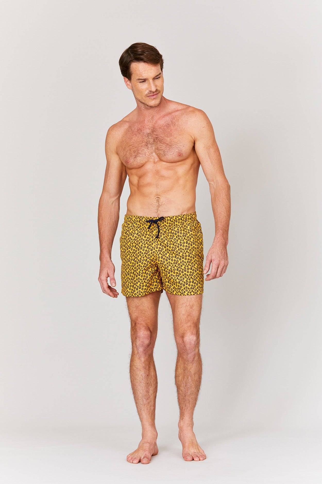 Men's octopus skin swim trunk yellow - imagen 1