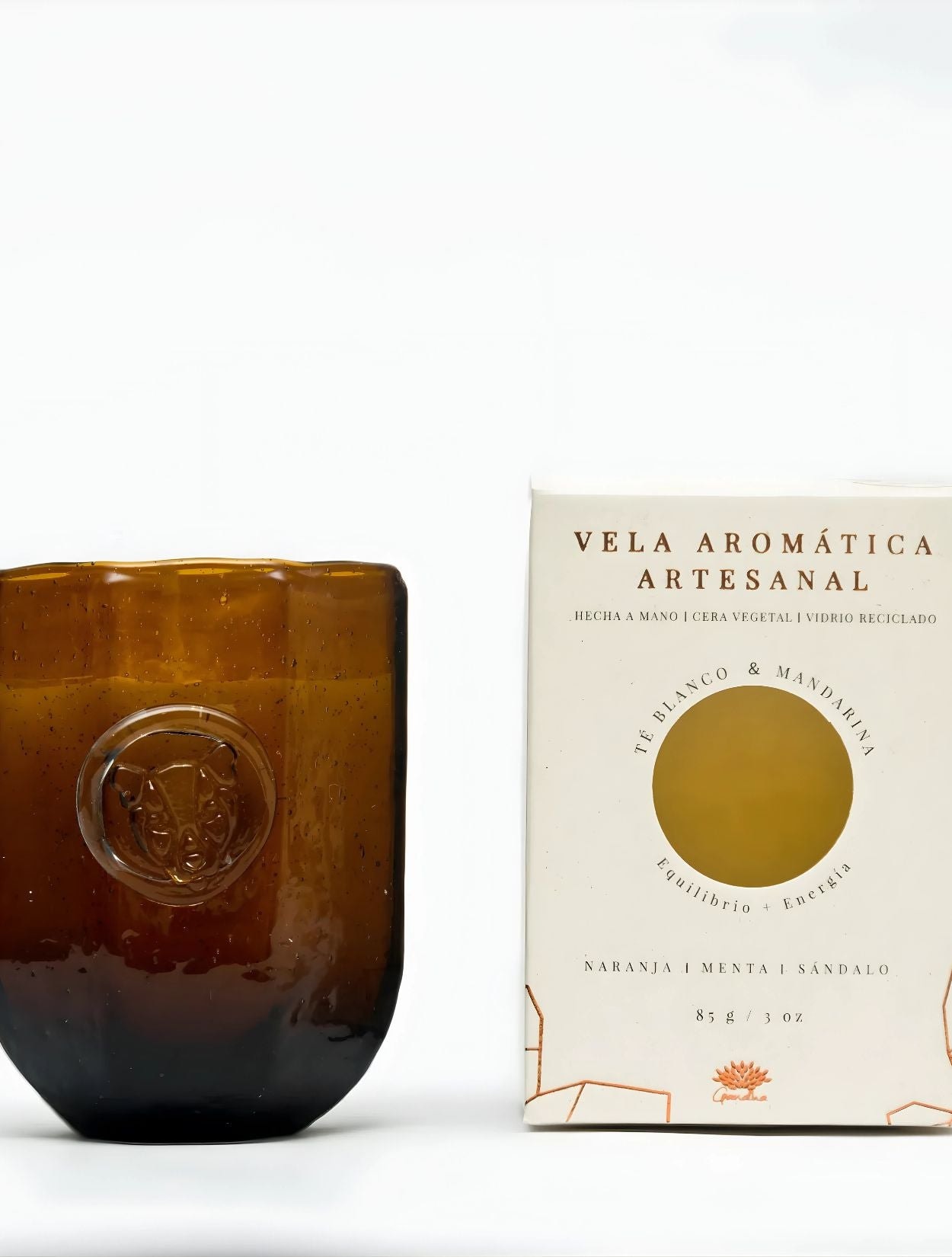VELA AROMATICA TE BLANCO & MANDARINA 85GR - imagen 1