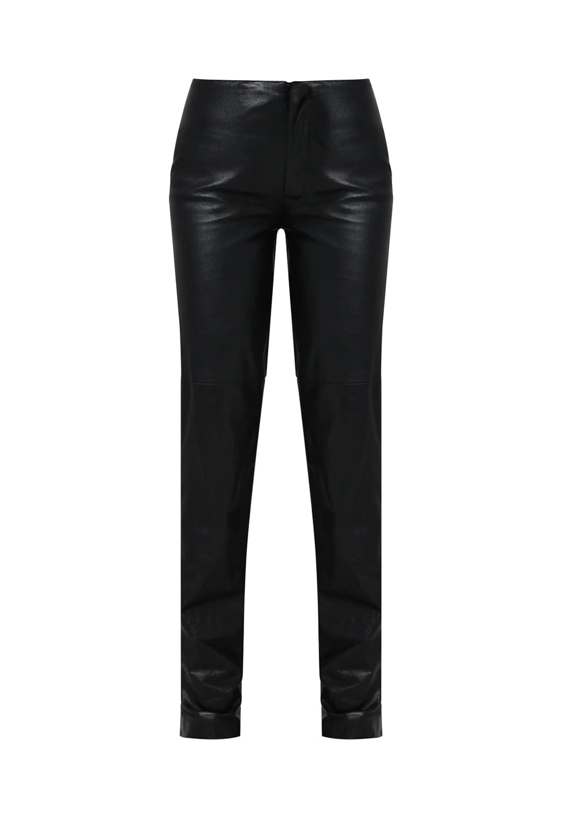 LEATHER LOW RISE TROUSERS - imagen 1