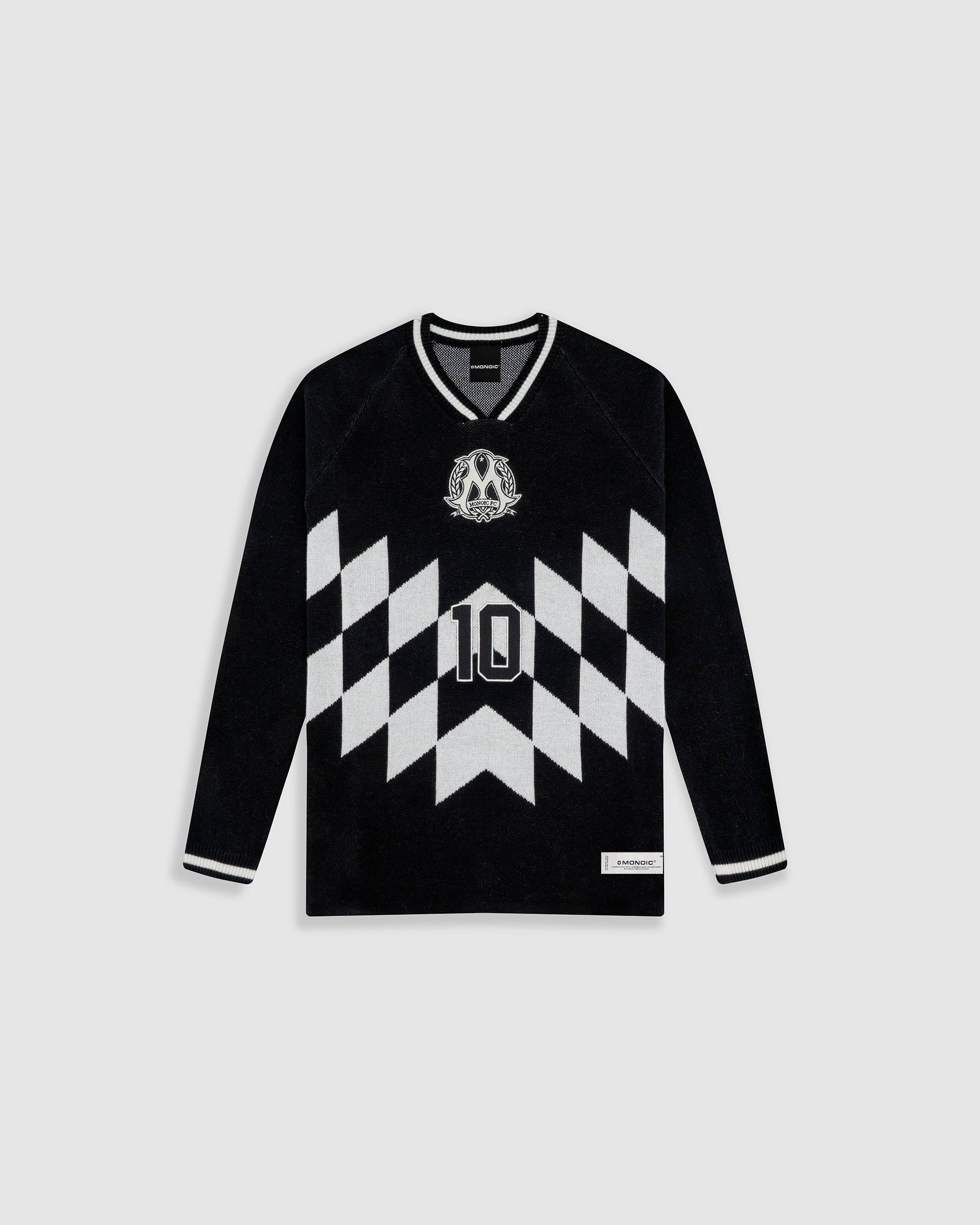 Fútbol Jersey Knit Manga Larga - Negro - imagen 1
