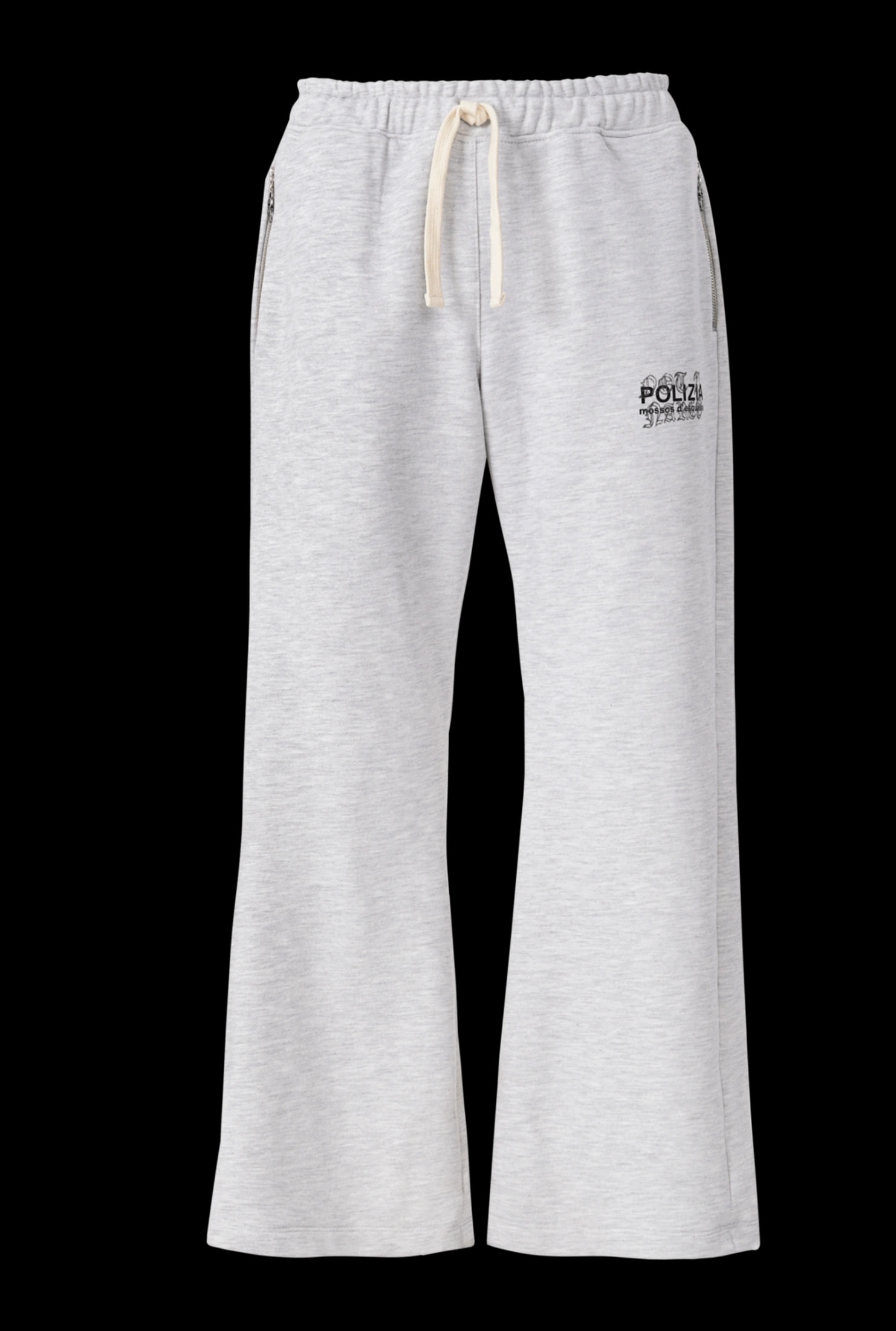 POLIZIA GRAY FLARED SWEATPANTS - imagen 1
