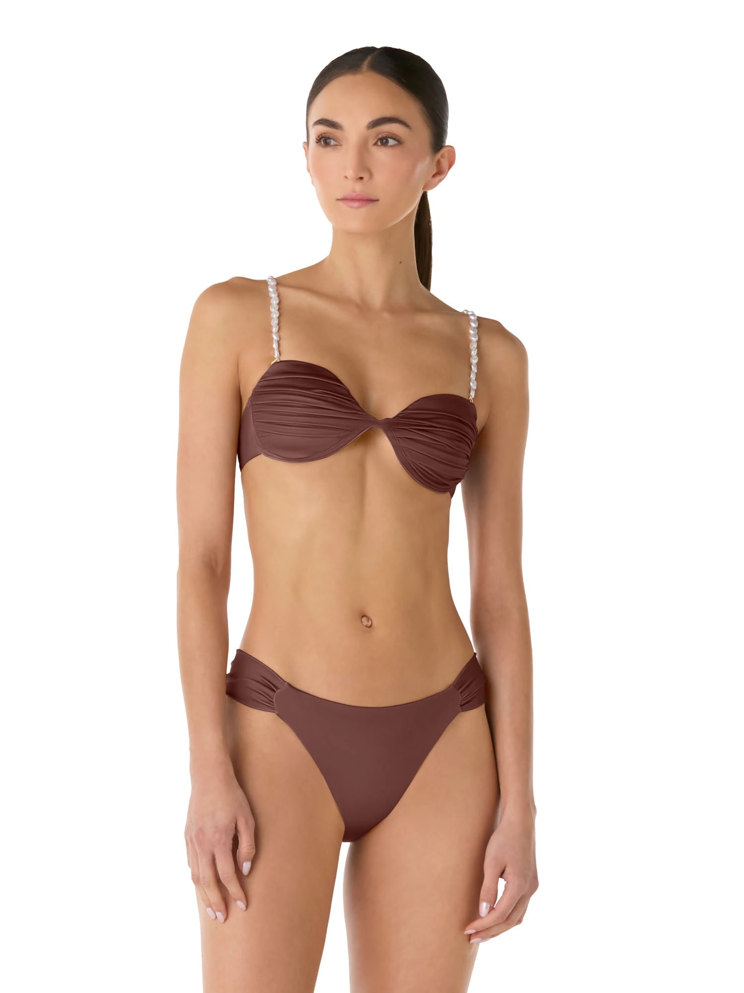 Panty de bikini Vichy Chocolate - imagen 1