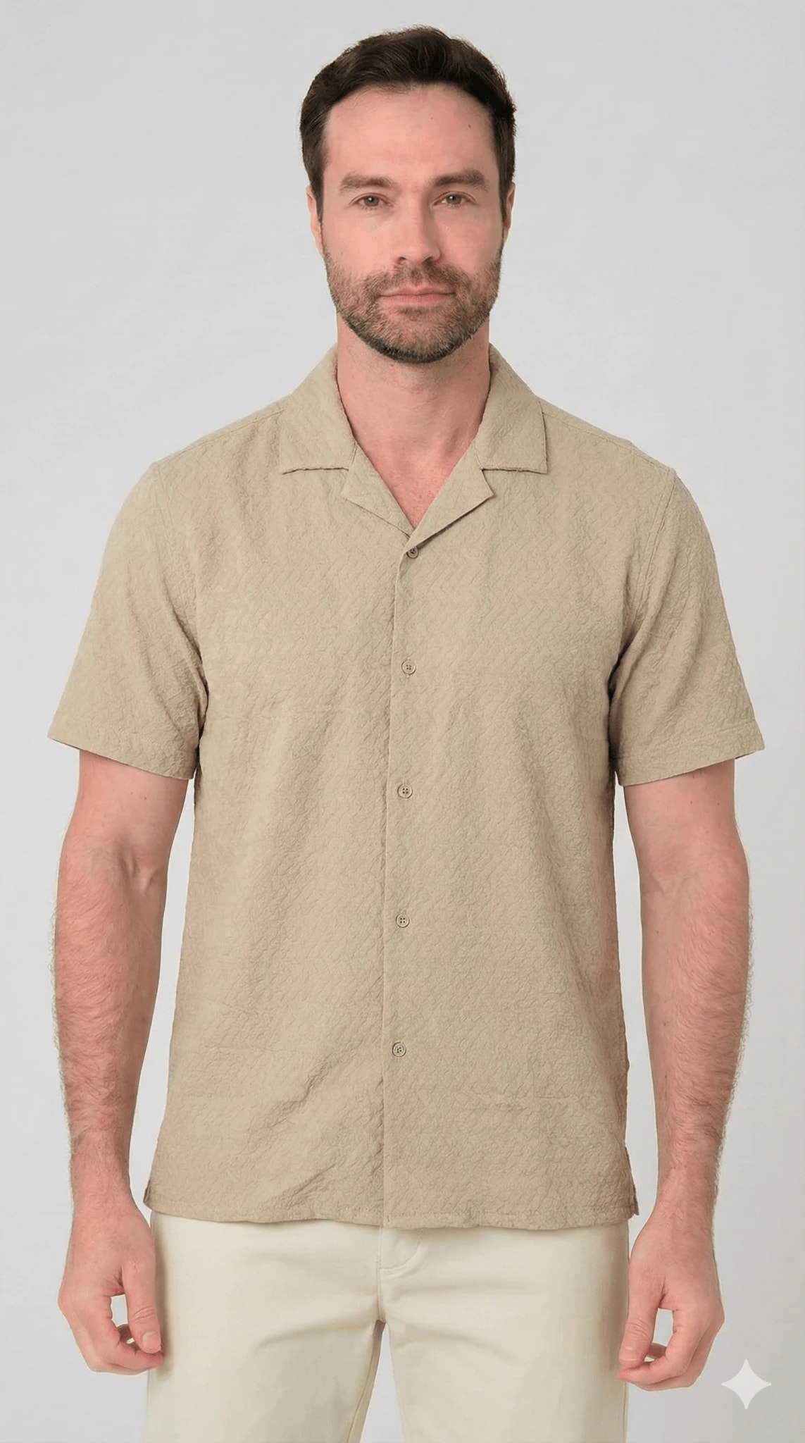 Camisa manga corta con textura para hombre Jon Sonen 027225019 - imagen 1