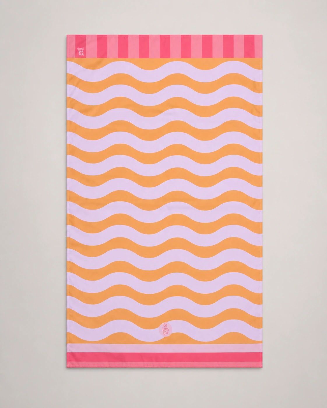 Toalla Estampada Ondas Naranja - imagen 1