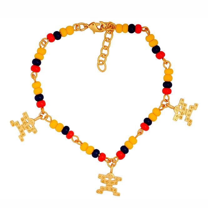 Pulsera colombia con 3 dijes mini pectoral Tolima - imagen 1
