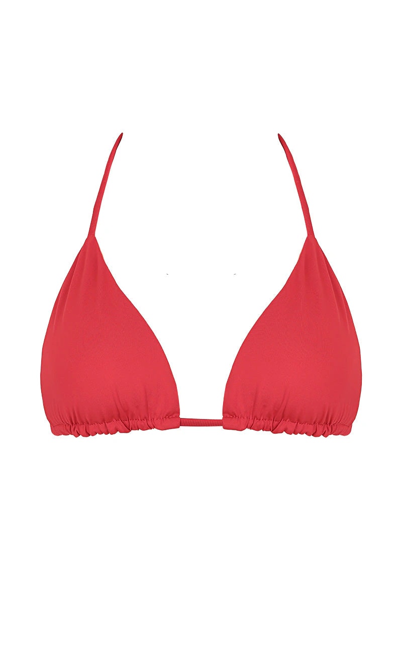 TOP BIKINI TRIANGULO ROJO - imagen 1