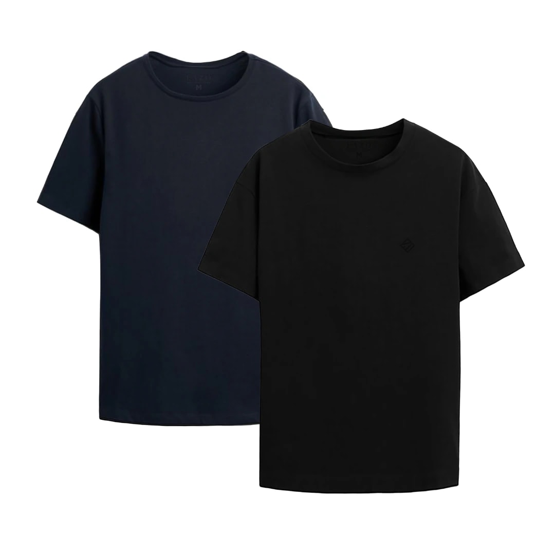 2-PACK Camisetas (Azul-Negra) - imagen 1