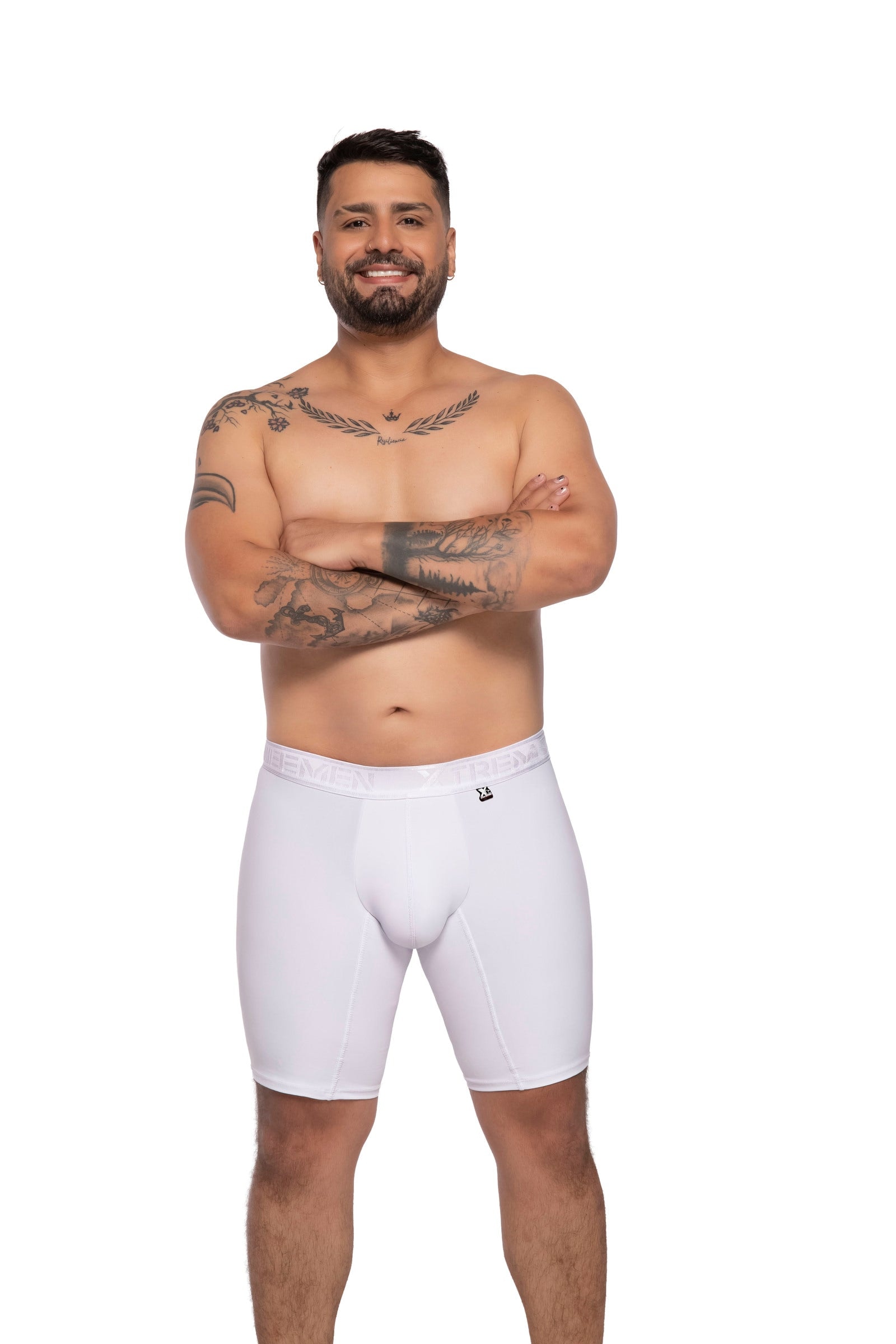 BOXER CLASICO EXTRAGRANDE MICROFIBRA NYLON  BLANCO - imagen 1