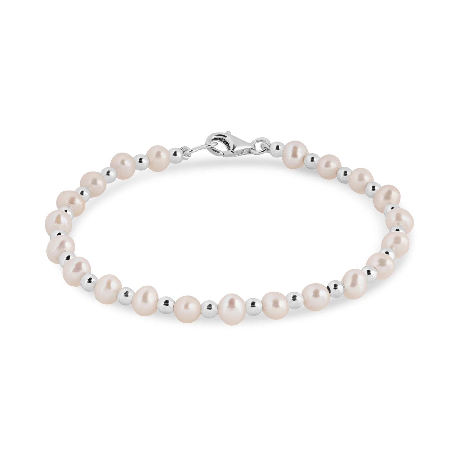 Pulsera de Perlas & Balines en Plata - imagen 1