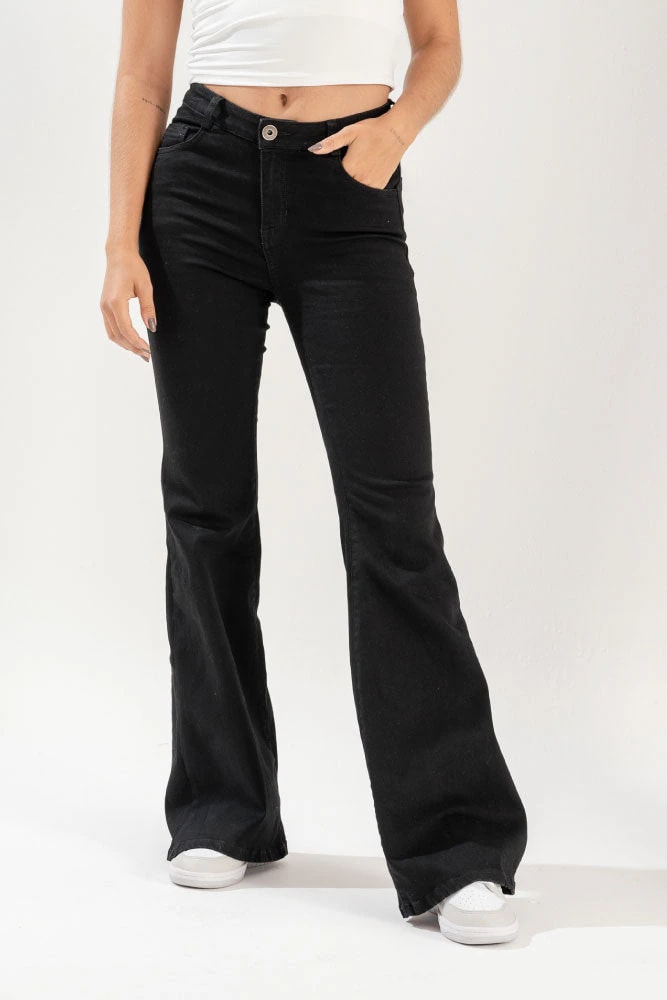 Jeans Flare Negro - imagen 1