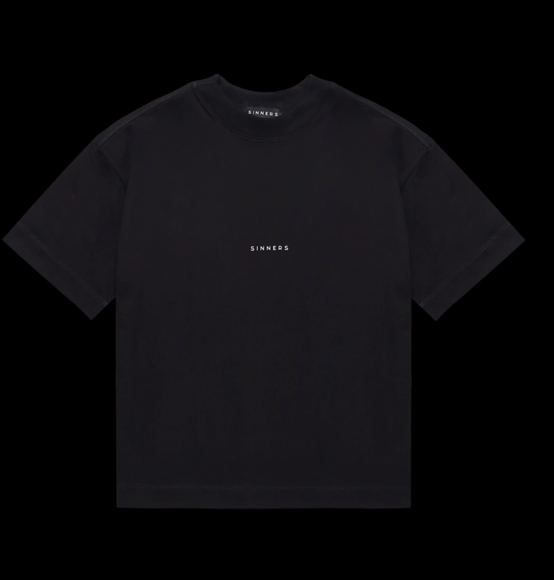 CENTER LOGO BLACK T-SHIRT - imagen 1