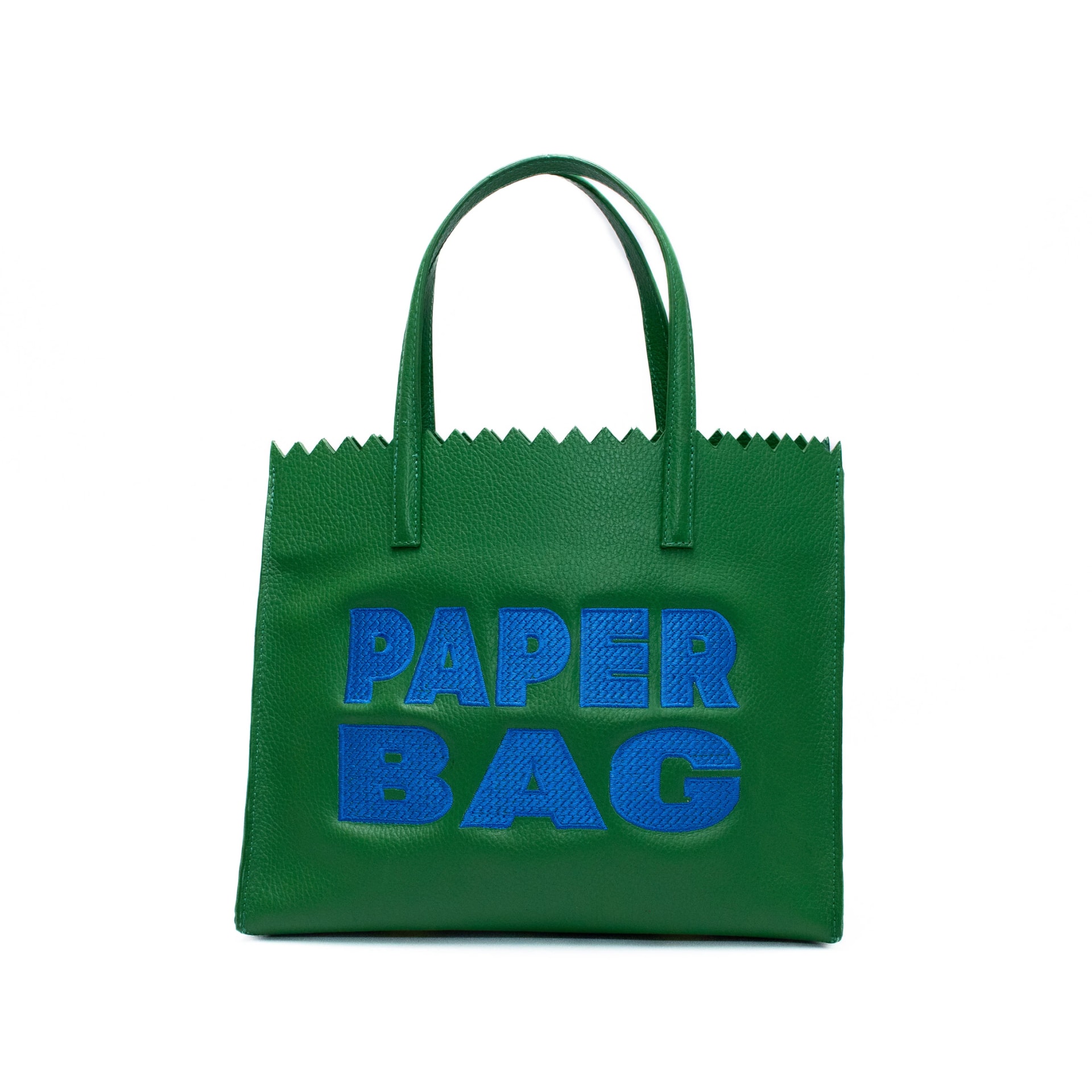 PAPER BAG SHORT - verde forest x celeste - imagen 1