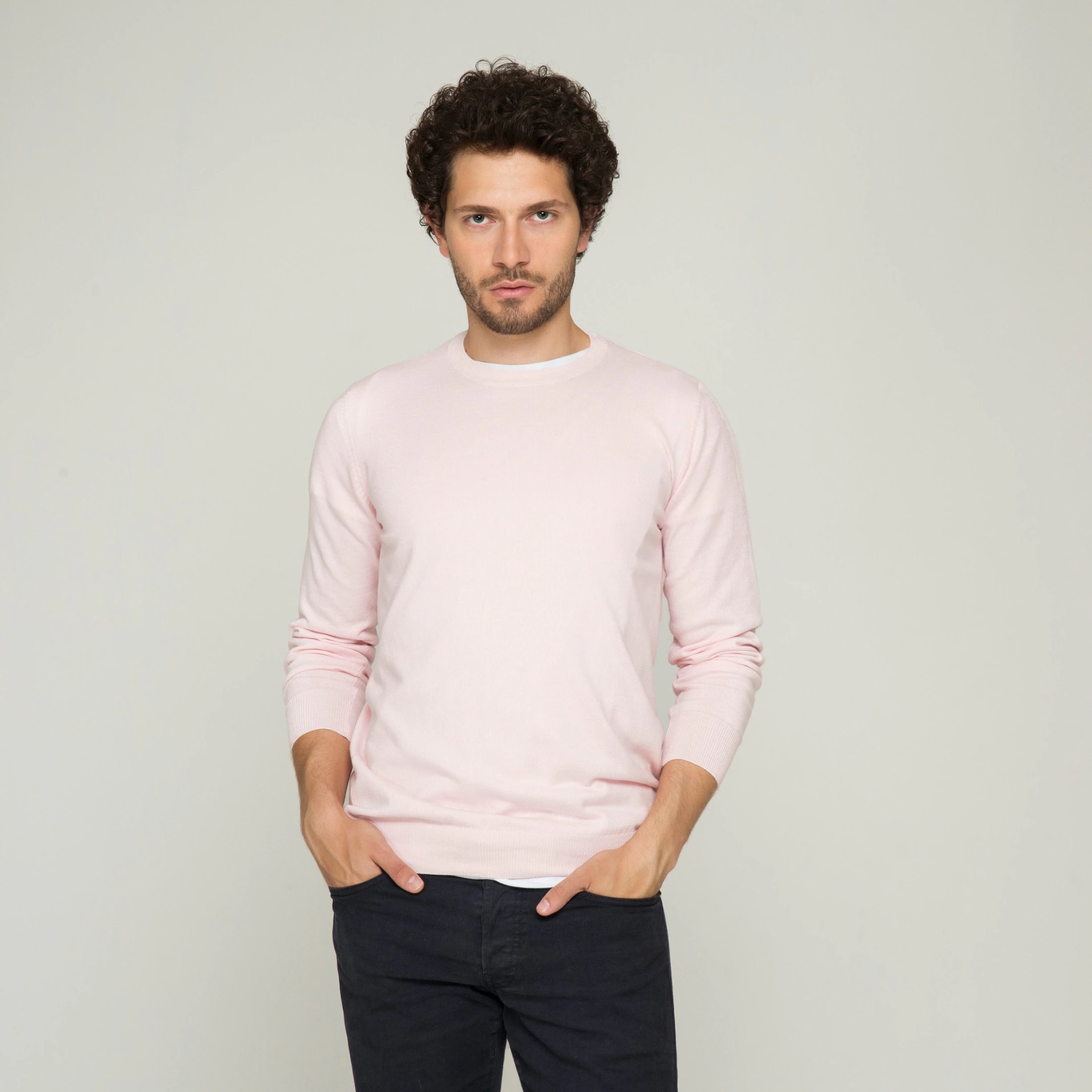 Saco Cuello Redondo Algodón Rosa Bebé - imagen 1