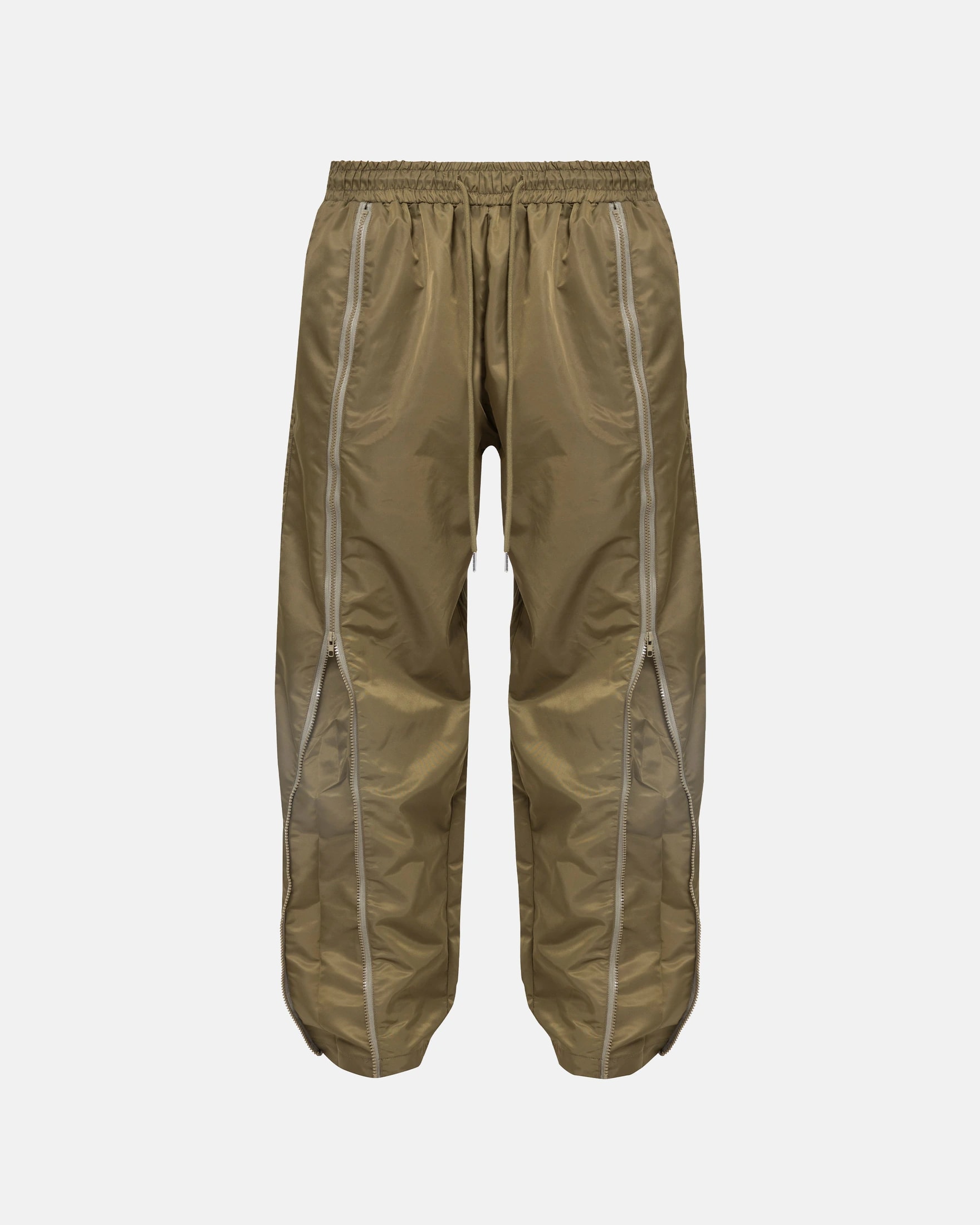Basics Panelled Zip Up Cargo Pants Green - imagen 1