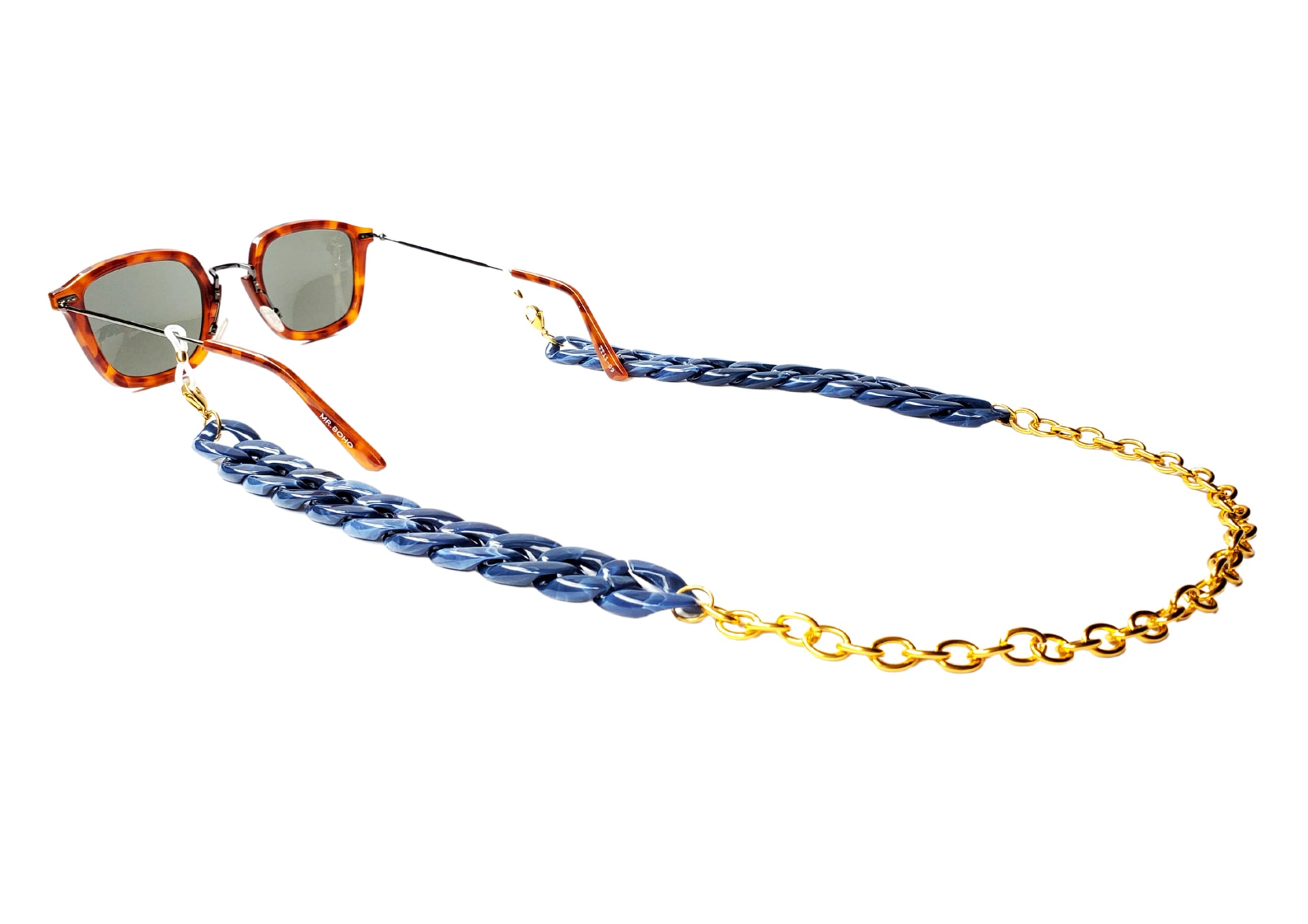 CADENA AZUL OSCURO DE ACETATO COMBINADA - imagen 1