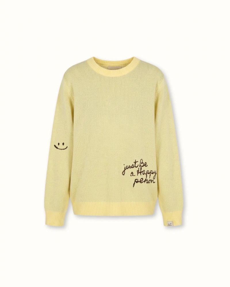 Be happy tejido - amarillo - imagen 1