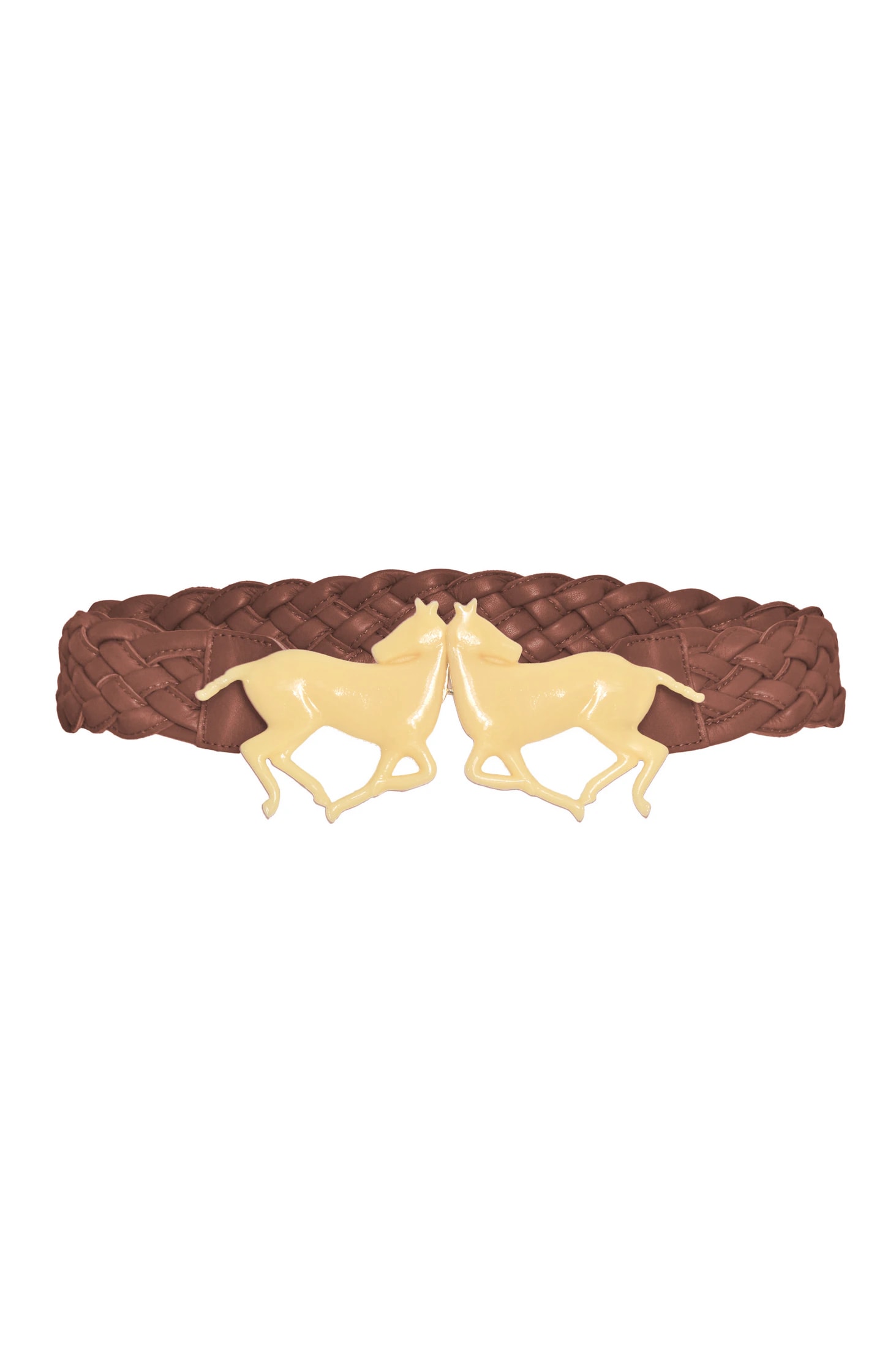 Polo Leather Braided Belt / Camel - imagen 1