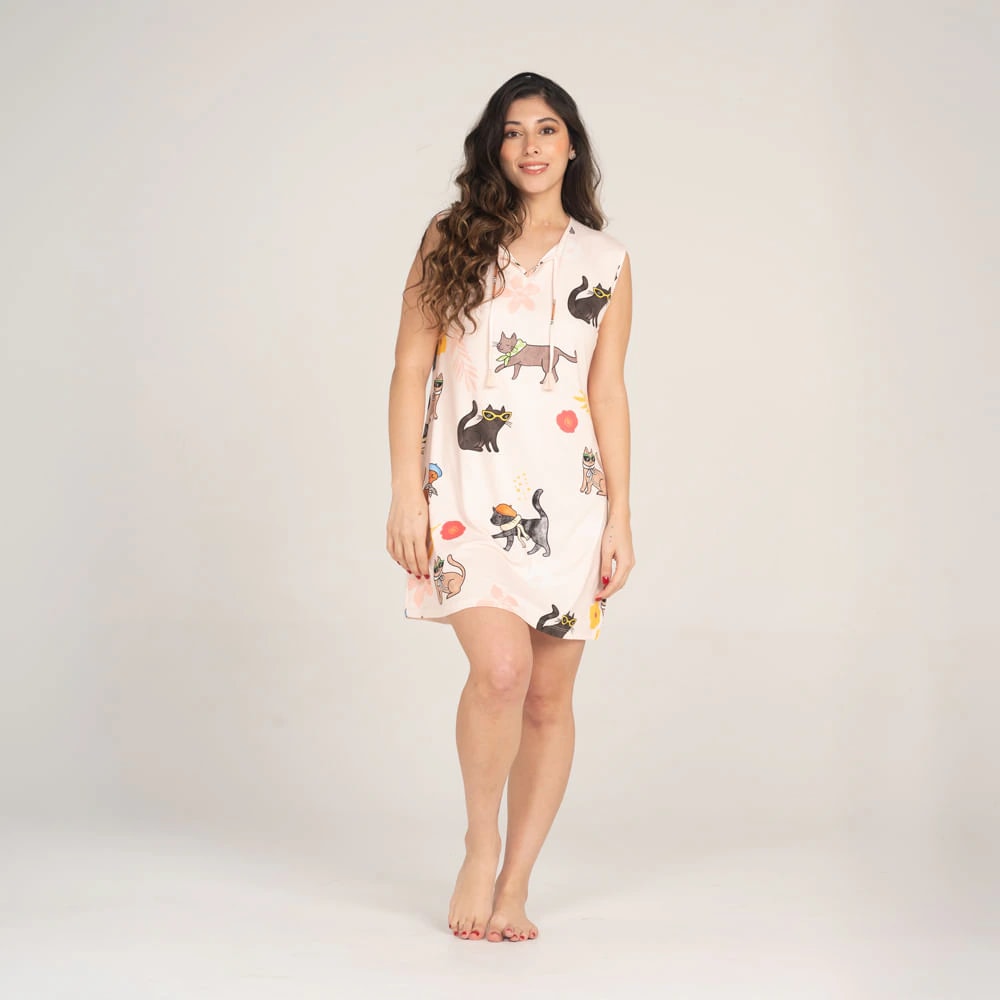 Bata Estampado Gatuna. - imagen 1