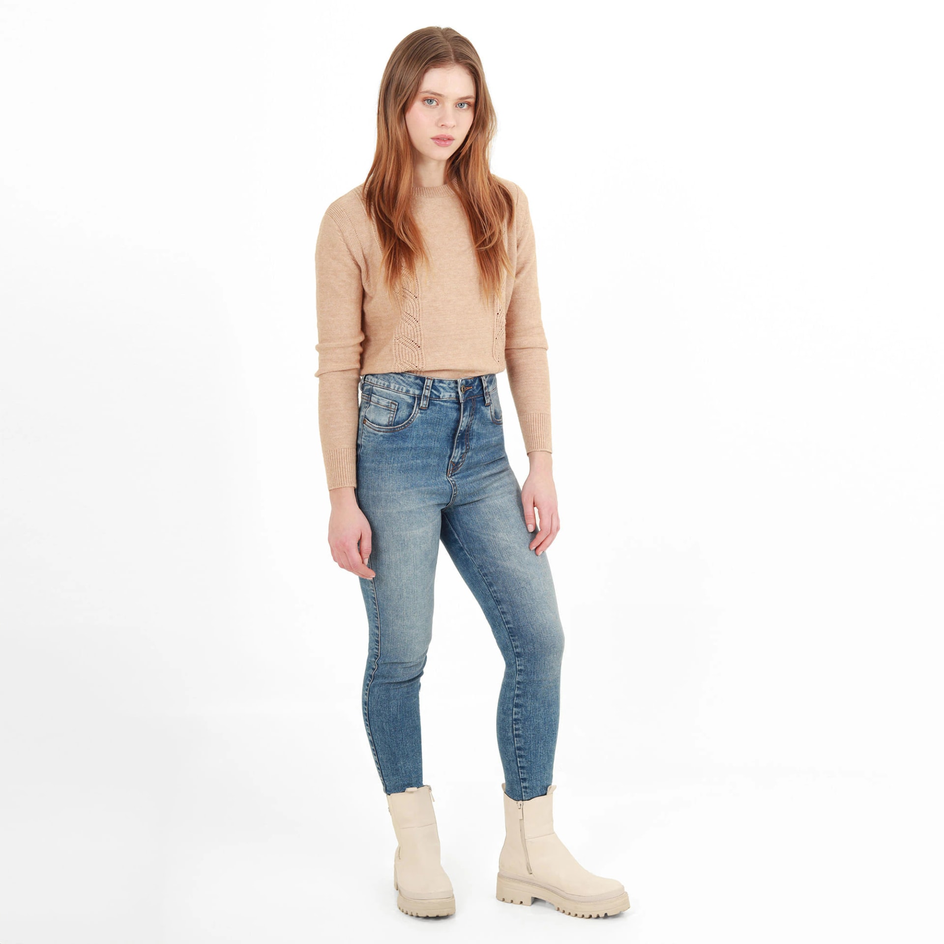 Jean Tiro Medio Bota Skinny - imagen 1