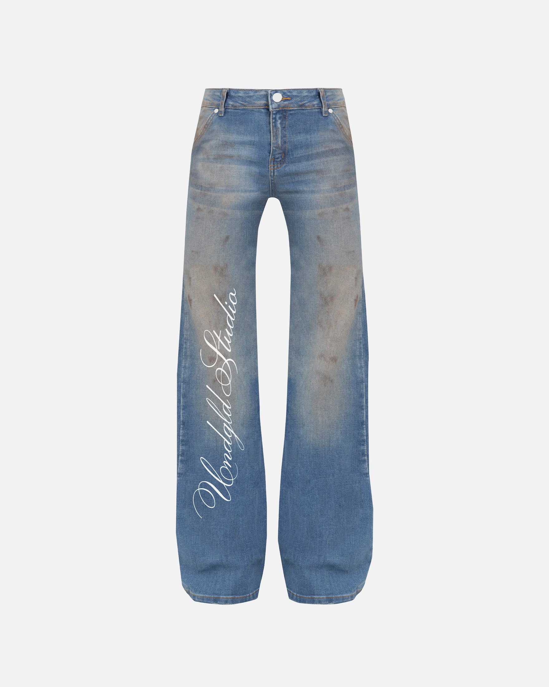 W Stardust Undgld Studio Flare Jeans Mechanic Blue - imagen 1