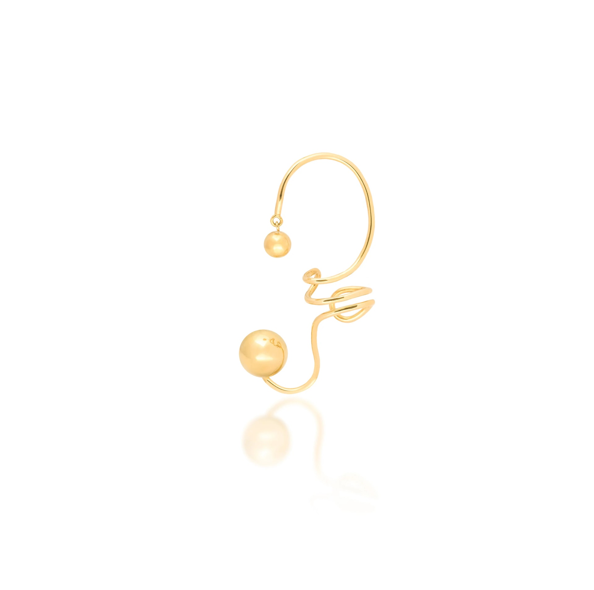 Ear cuff Esferas de Oro - imagen 1