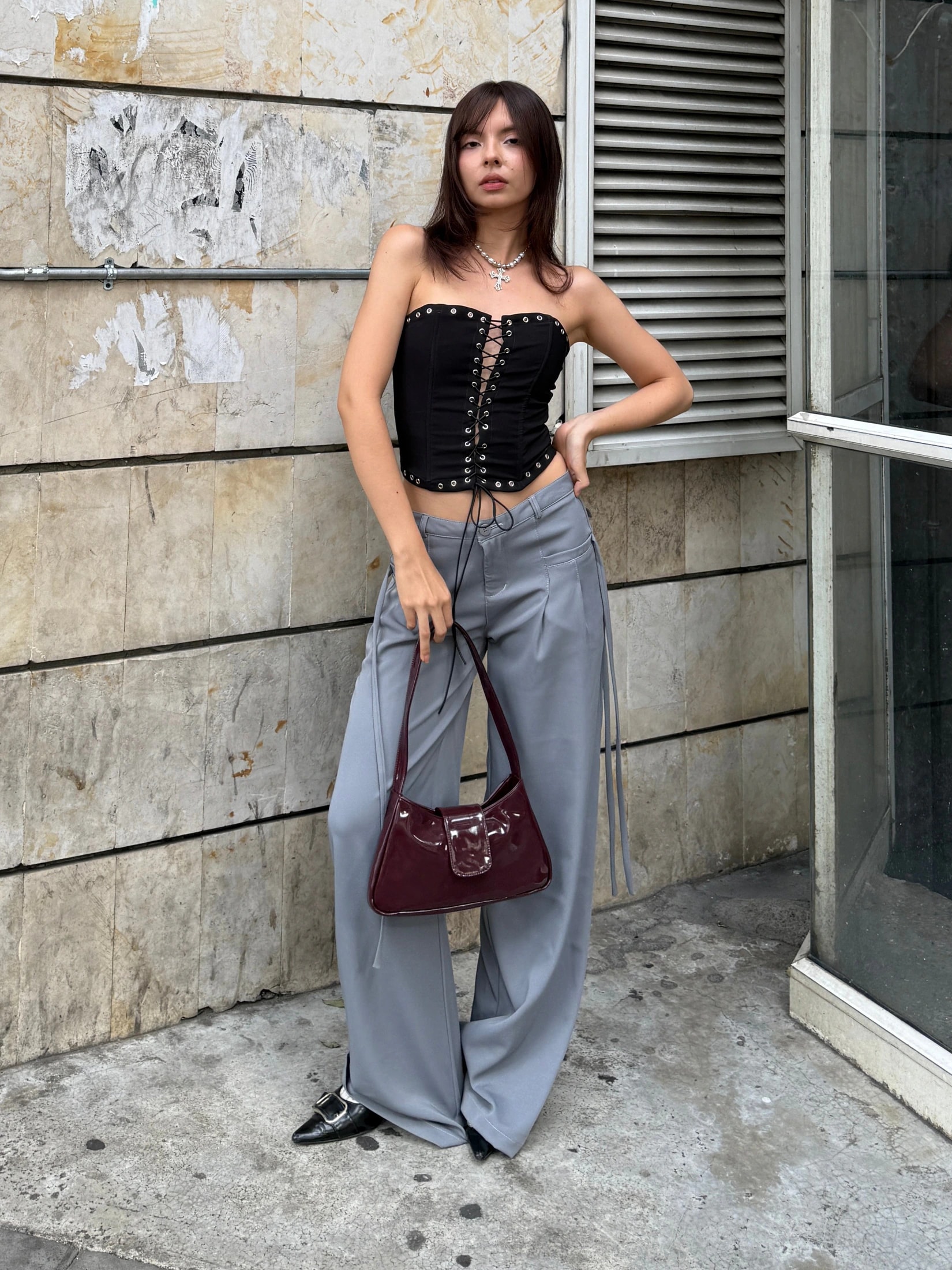 PANT LAZOS GRIS - imagen 1