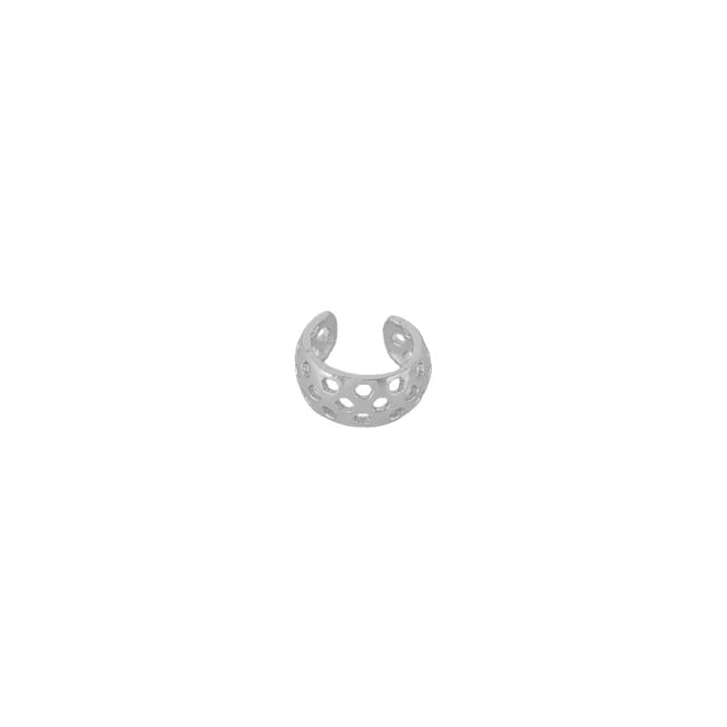 Ear cuff mini panal Vuelo de Vida plateado - imagen 1