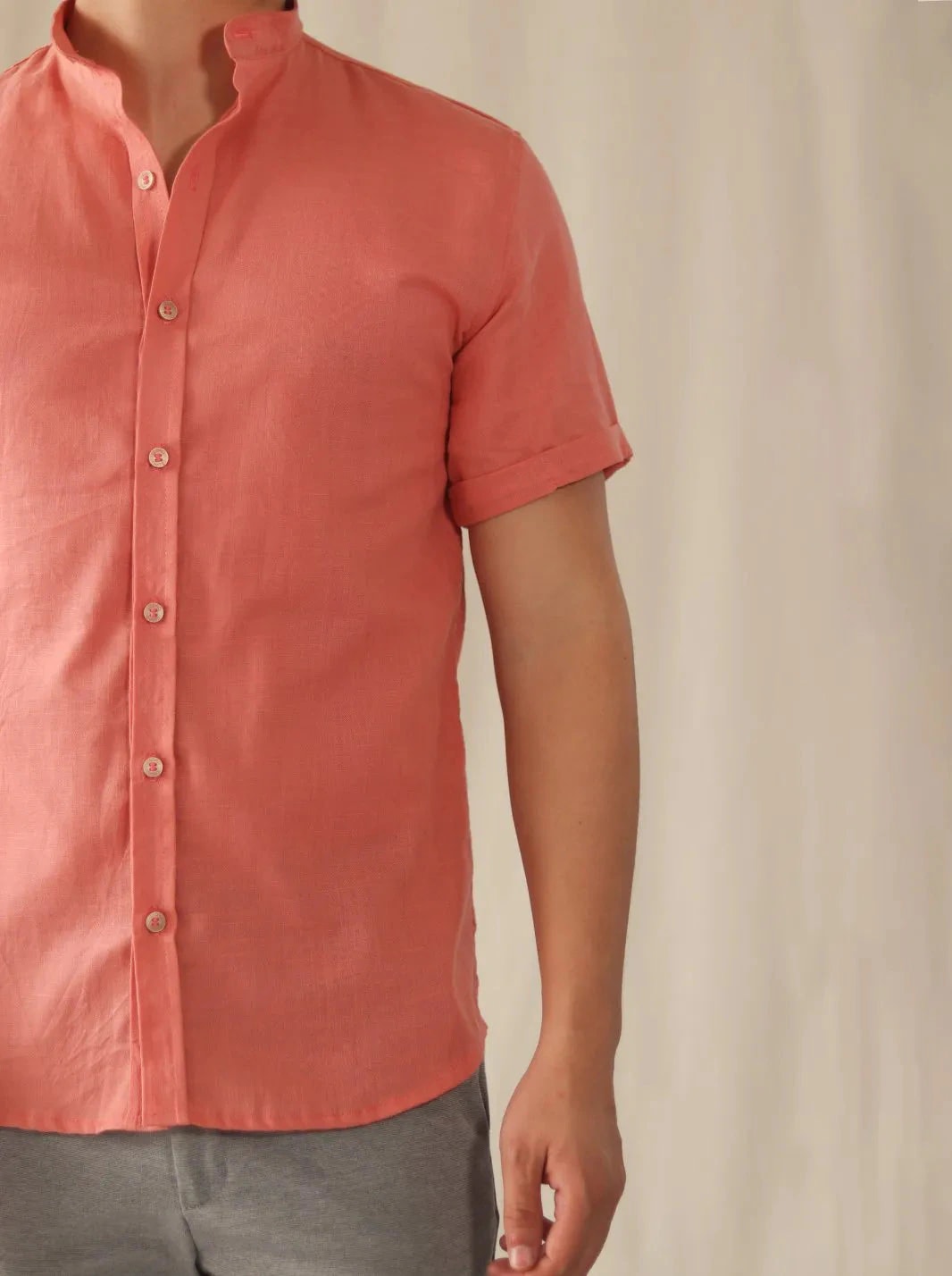 CAMISA LINO ALGODÓN | MANGA CORTA - imagen 1
