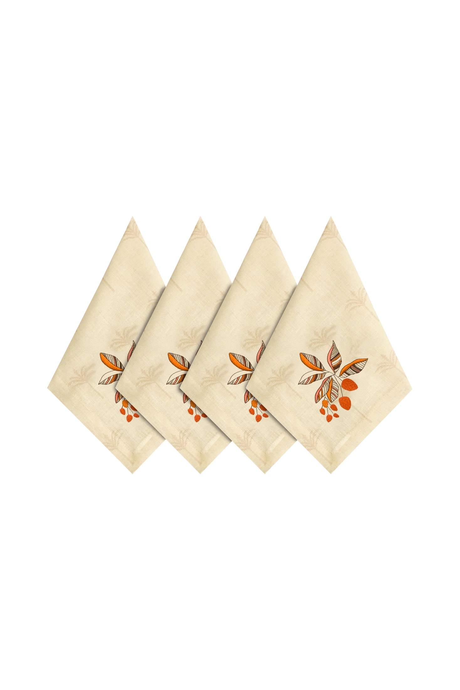 Chontaduros Linen Napkins / Ivory & Terra - Set of 4 - imagen 1