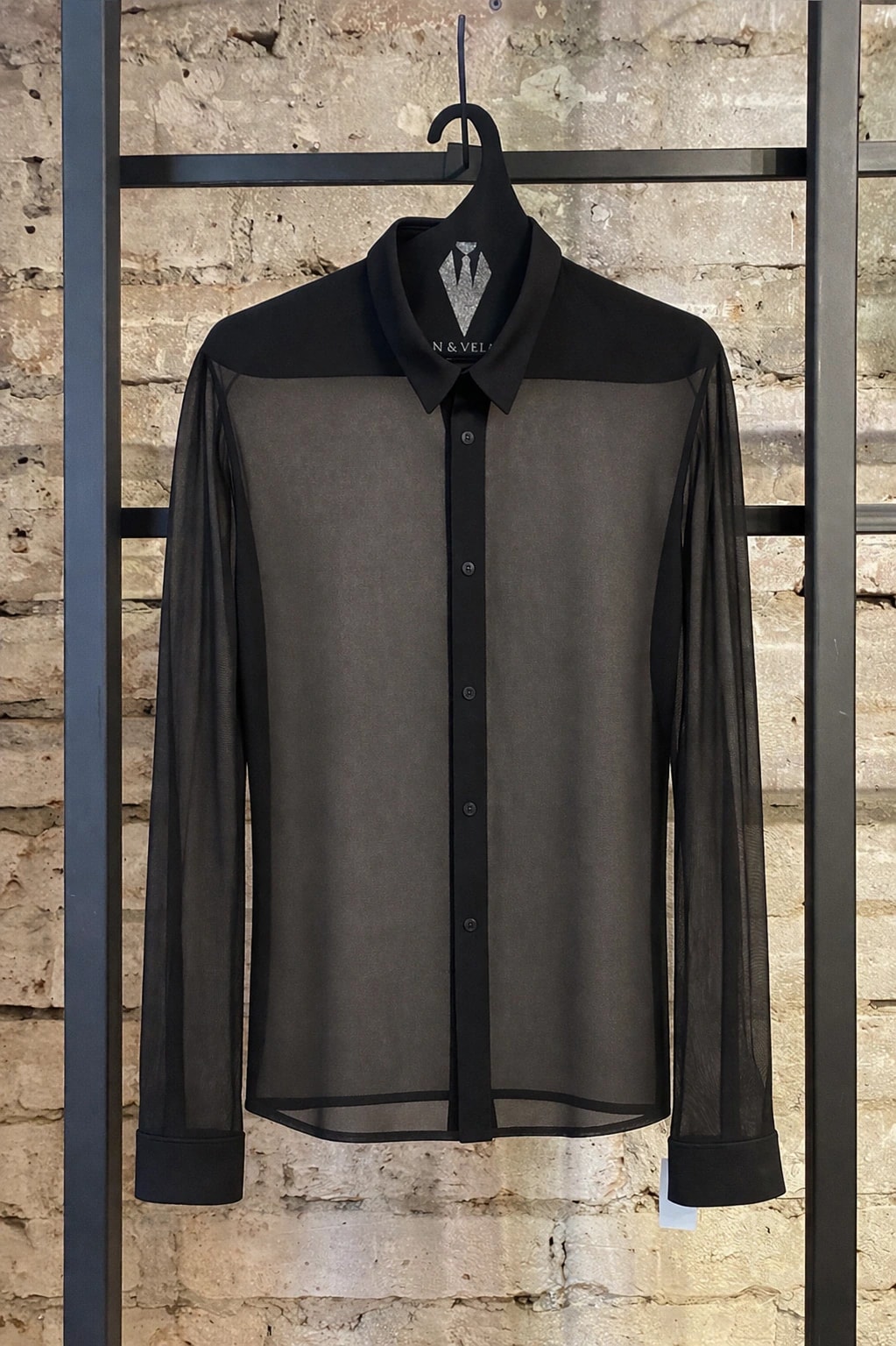 Camisa Para Hombre Manga Larga transparente - imagen 1