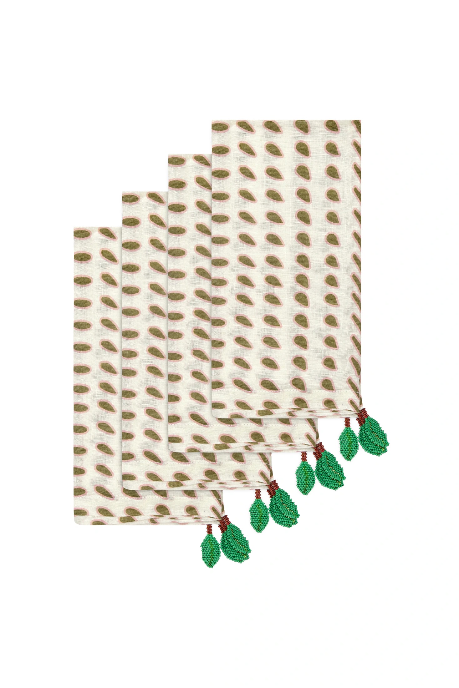 Green Seeds Linen Napkins / Set of 4 - imagen 1