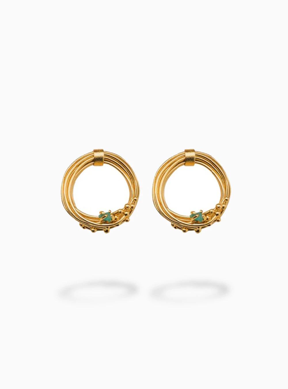 Aretes Geo Esmeralda - imagen 1