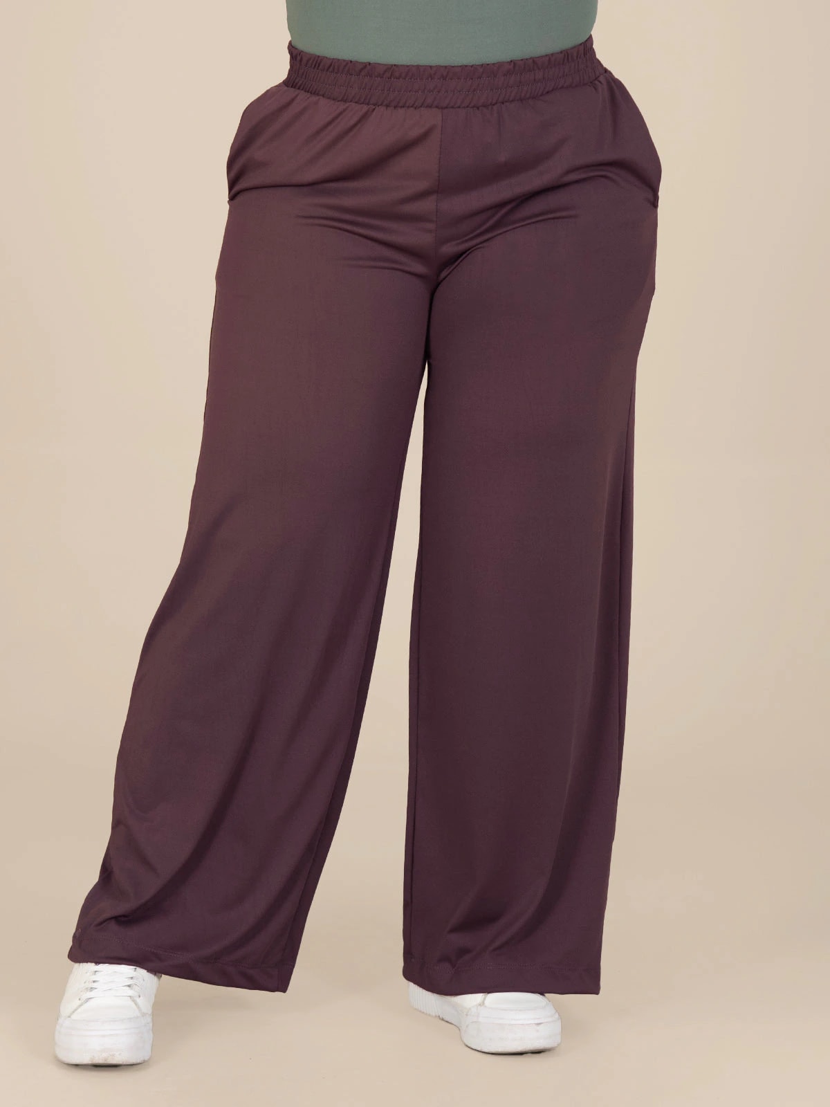 Sahay pantalon ibiza uva oscuro talla plus - imagen 1