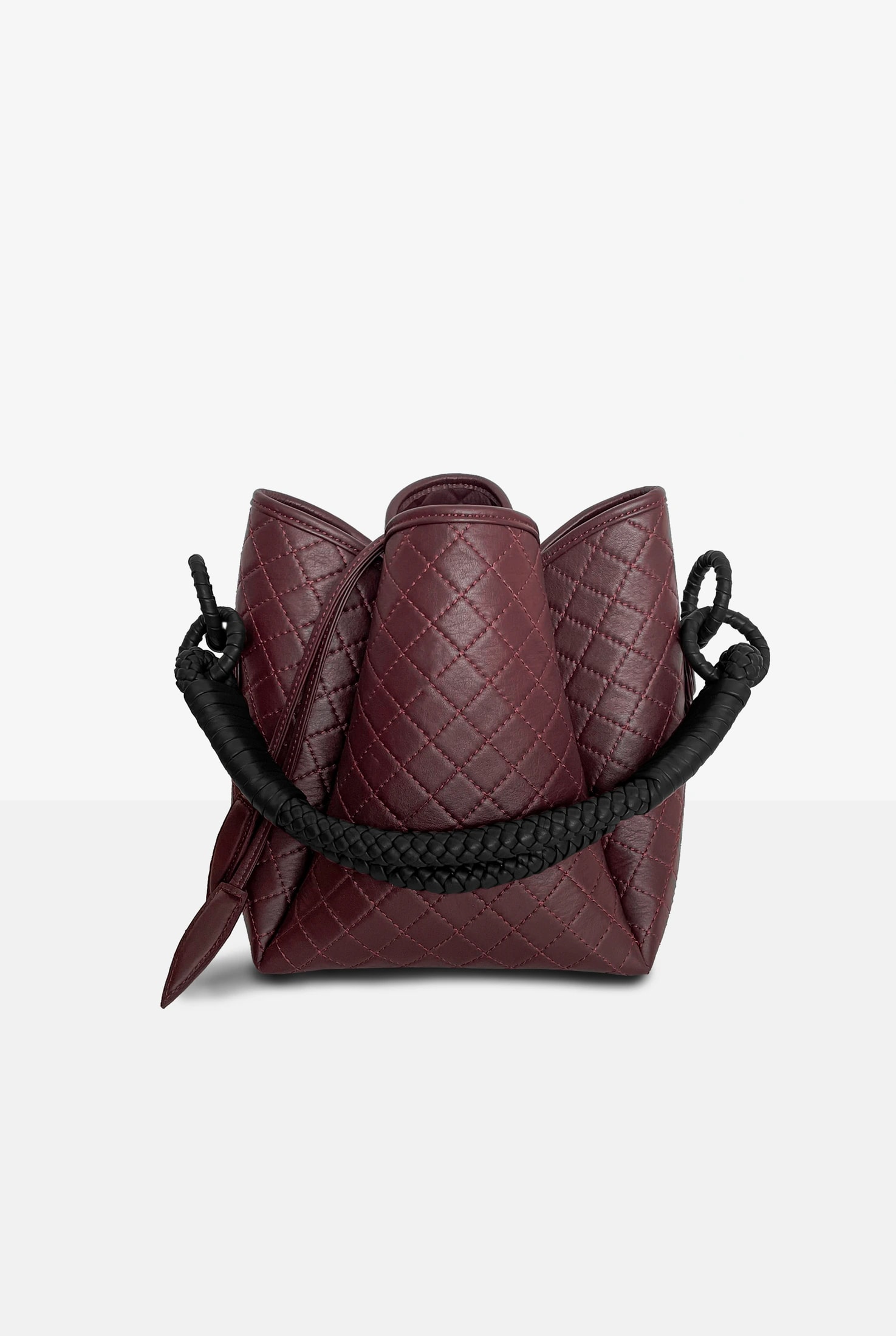 Tulip Bucket Bag, Burgundy  & Black - imagen 1