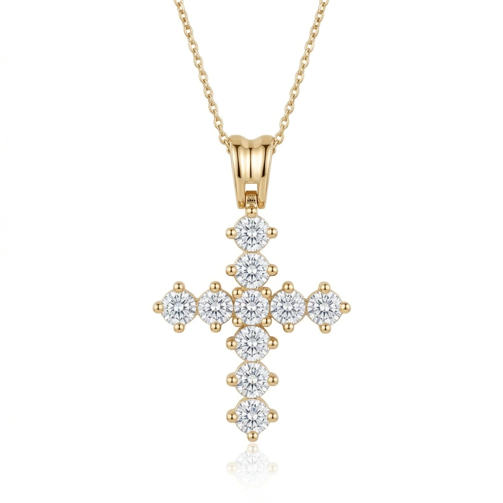 DIAMOND CROSS NECKLACES - imagen 1