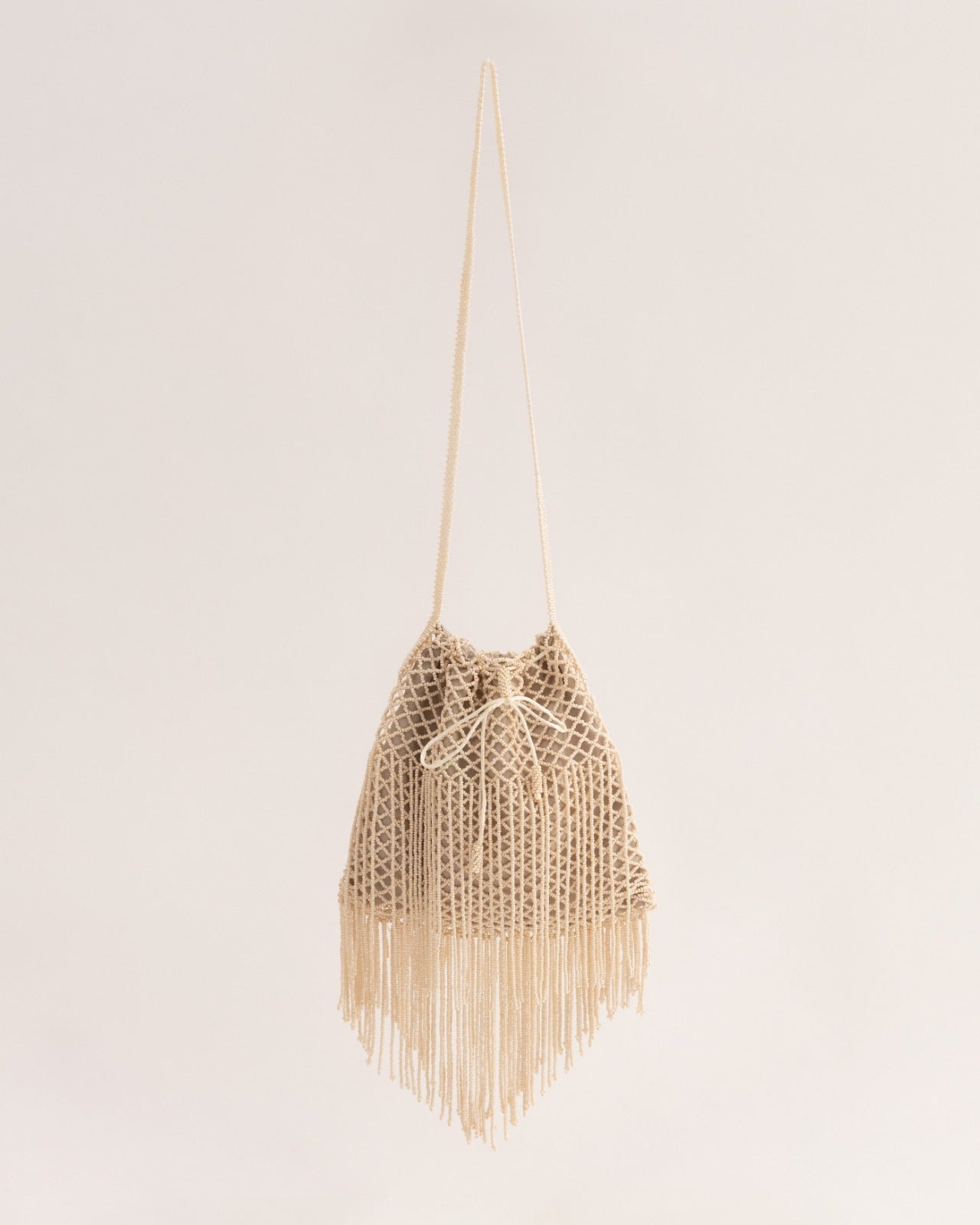 The fringe Bag (M) Ivory - imagen 1