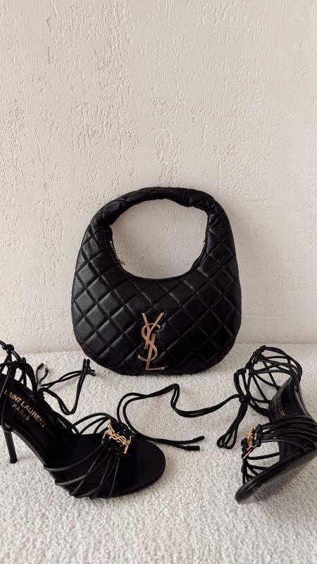 TACONES YSL MALLA NEGRO - imagen 1