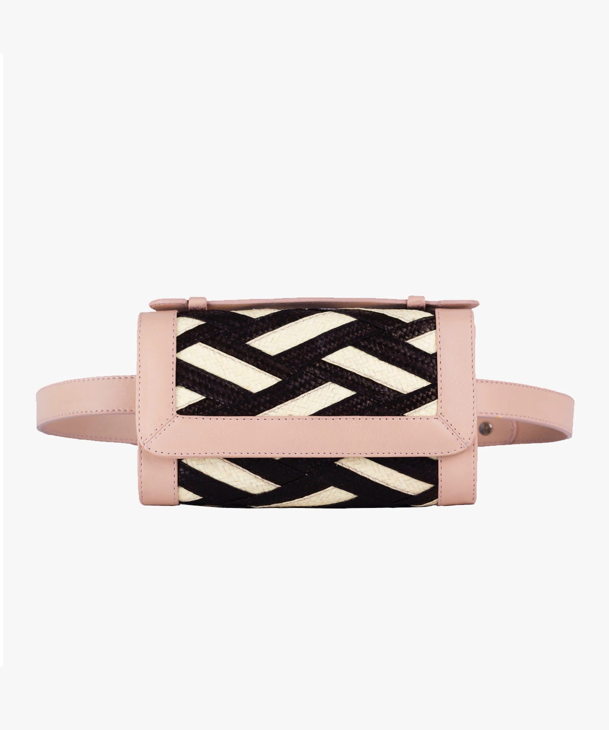 Zenu Belt Bag in Raffia and Leather - imagen 1