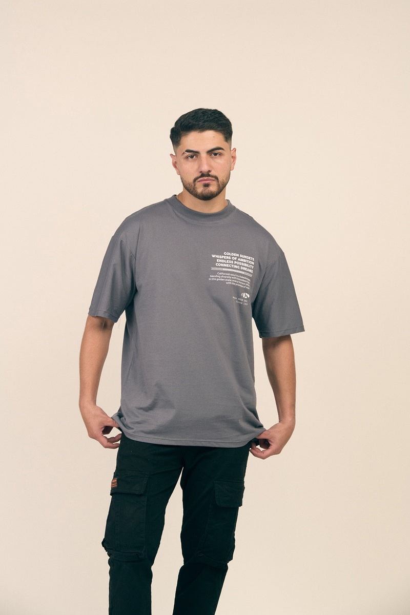 OVERSIZE 200GR GRIS GOLDEN SUNSETS - imagen 1