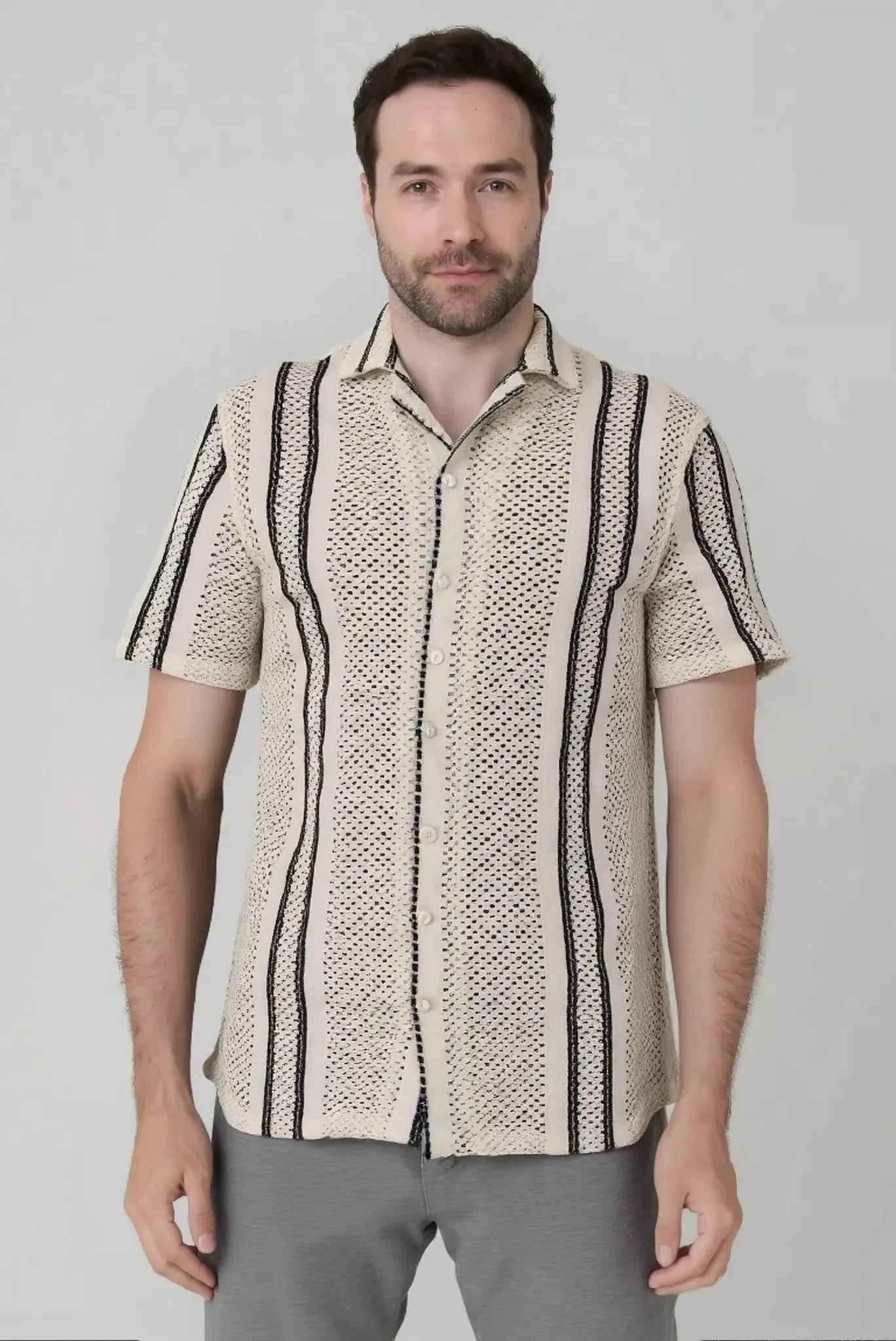 Camisa sport tejida manga corta Jon Sonen - imagen 1