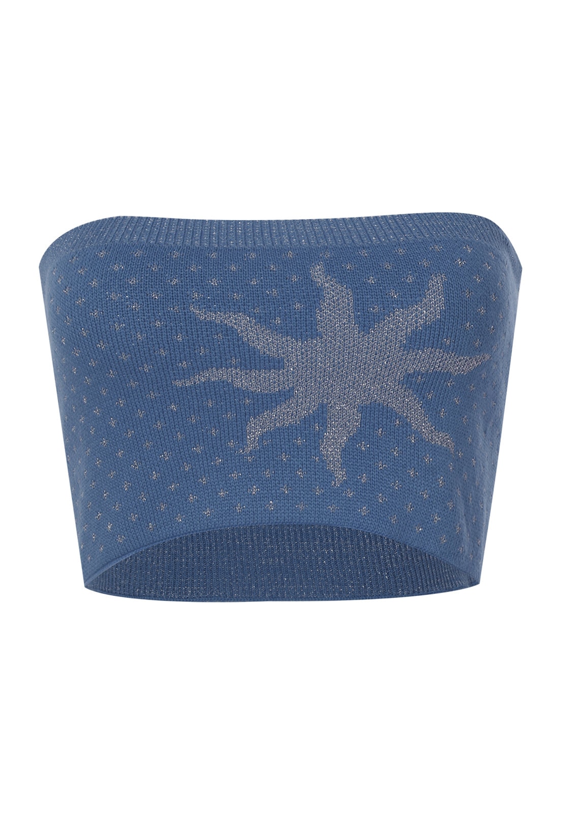 CROP TOP KNIT SOLE BLUE - imagen 1